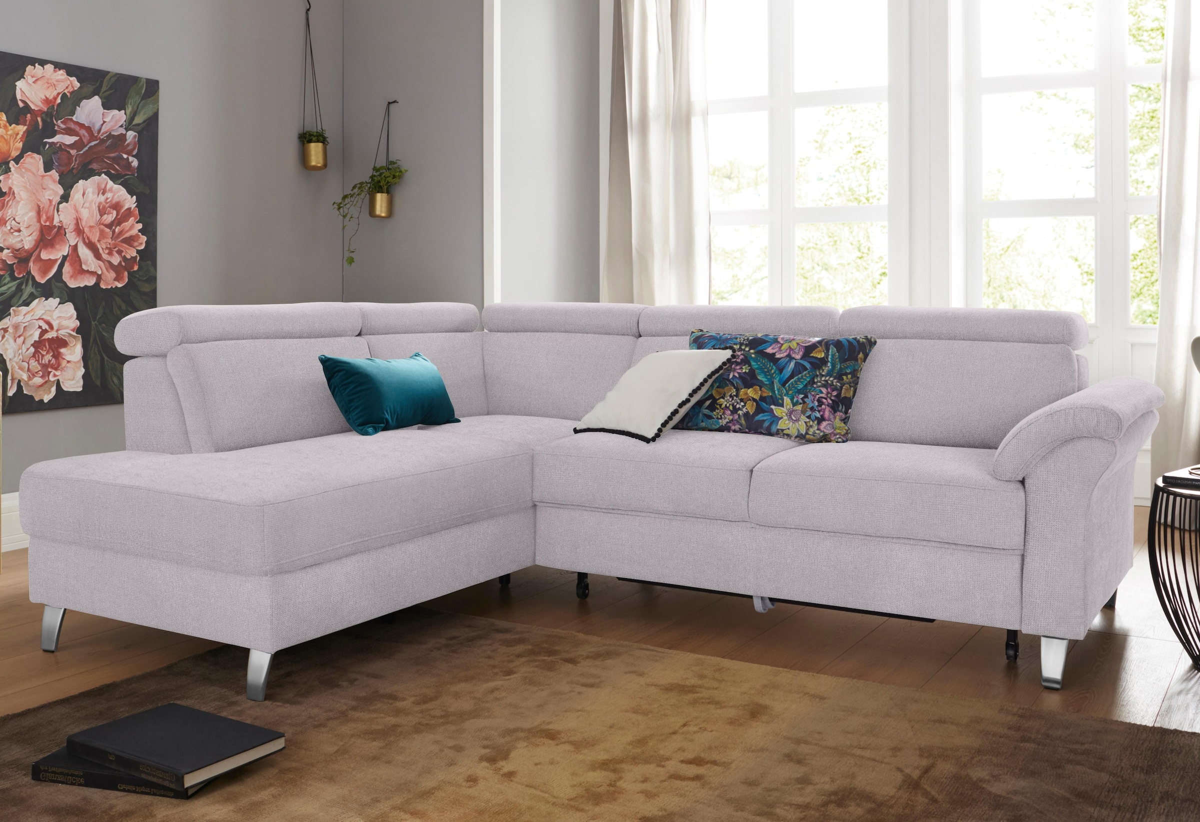 sit&more Ecksofa, inklusive Kopfteilverstellung, wahlweise mit Bettfunktion und Bettkasten