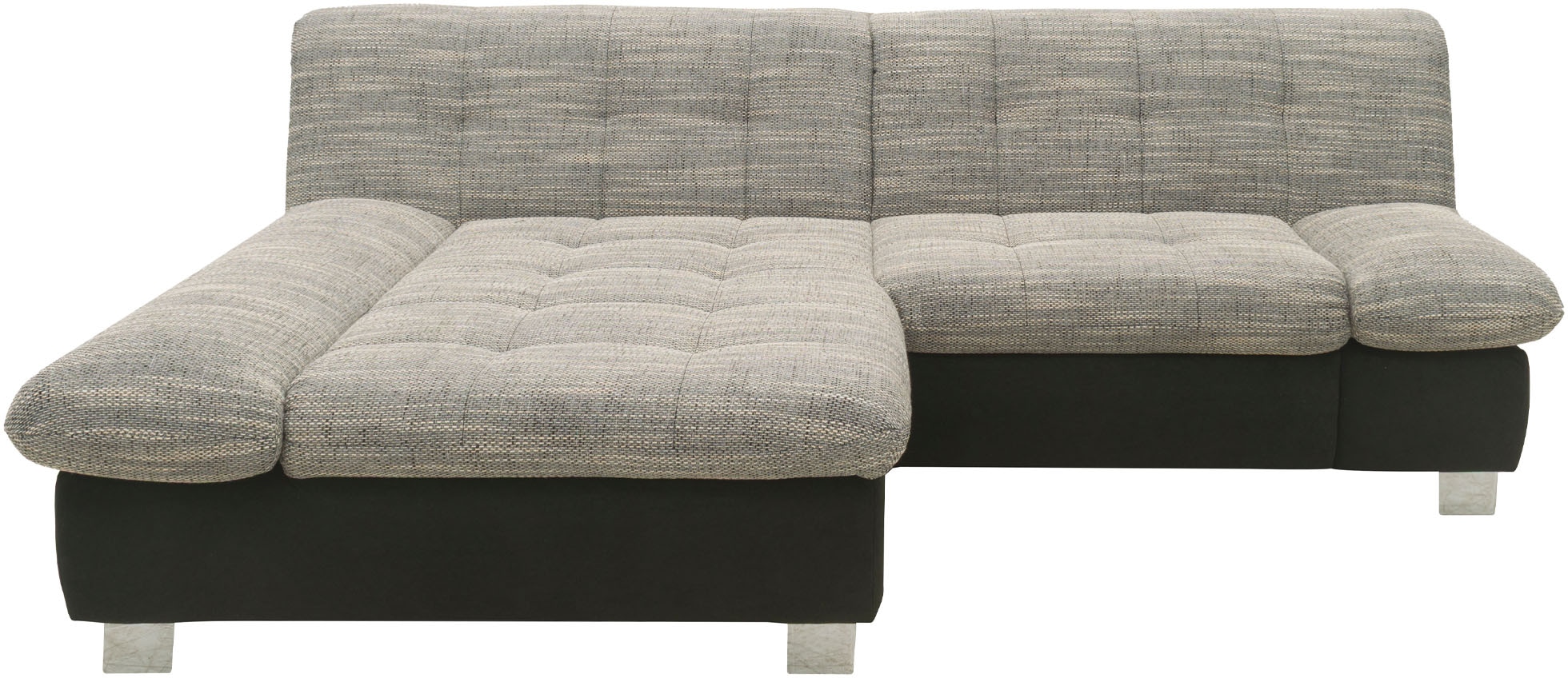 DOMO collection Ecksofa »100031 kompakte Stellmasse, komfortabel und bequem, L-Form«, wahlweise mit Bettfunktion und Armteilverstellung. Breite 234cm