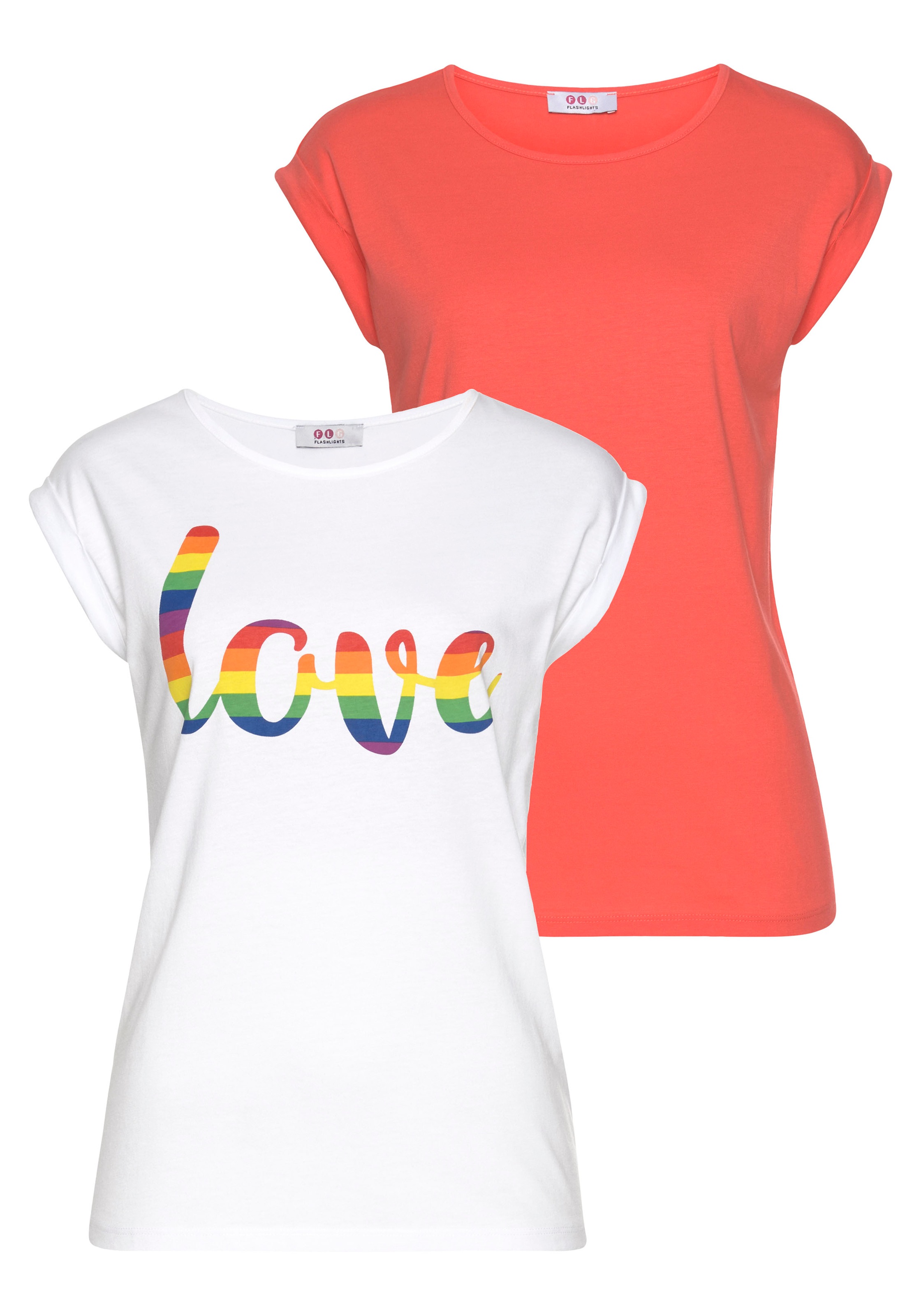 Image of Flashlights T-Shirt »Pride Edition«, (Packung, 2er-Pack), Pride Edition bei Ackermann Versand Schweiz