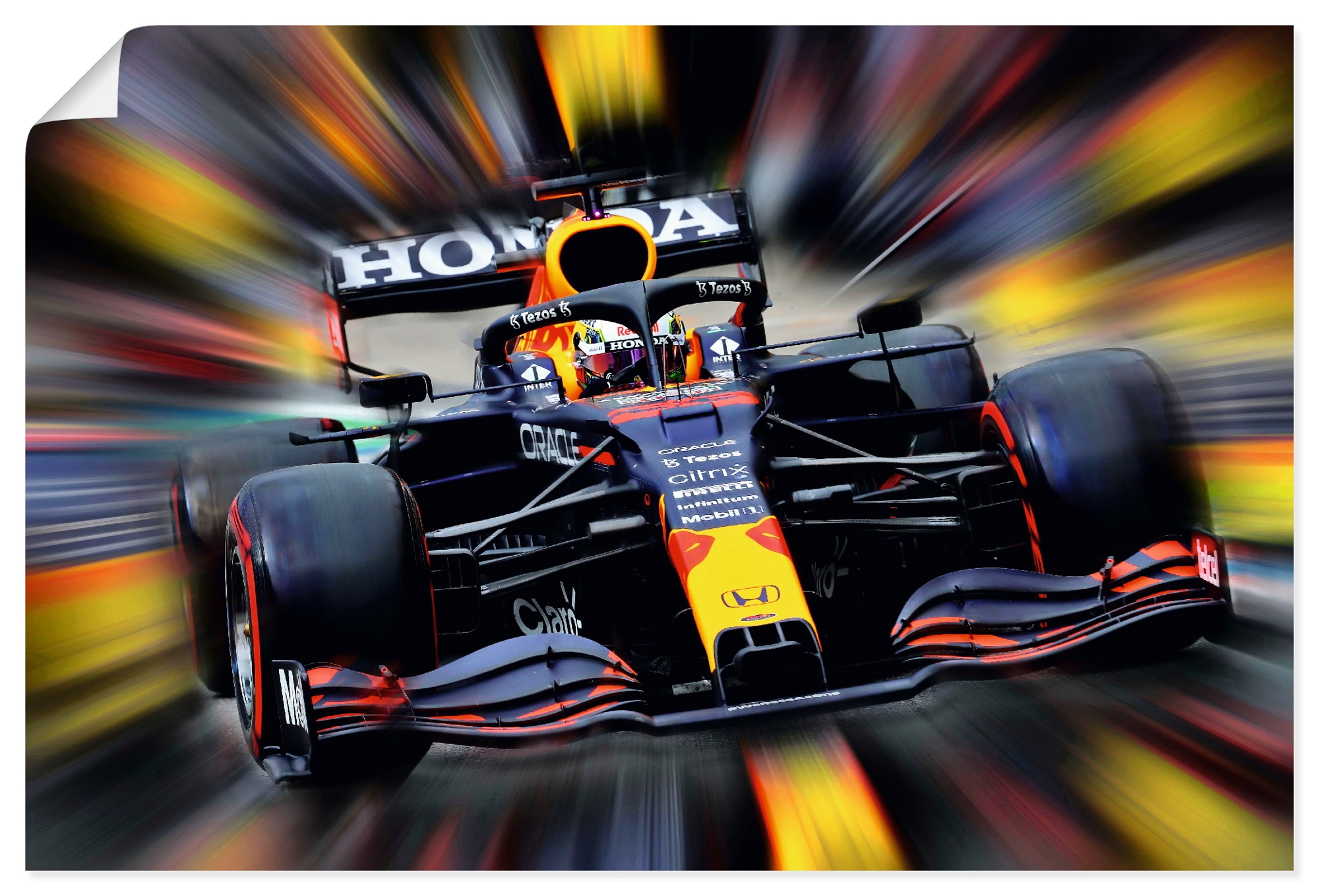 Image of Artland Wandbild "Verstappen" Funsport 1 Stk. tlg. als Alubild, Leinwandbild, Poster, Wandaufkleber in verschied. Grössen