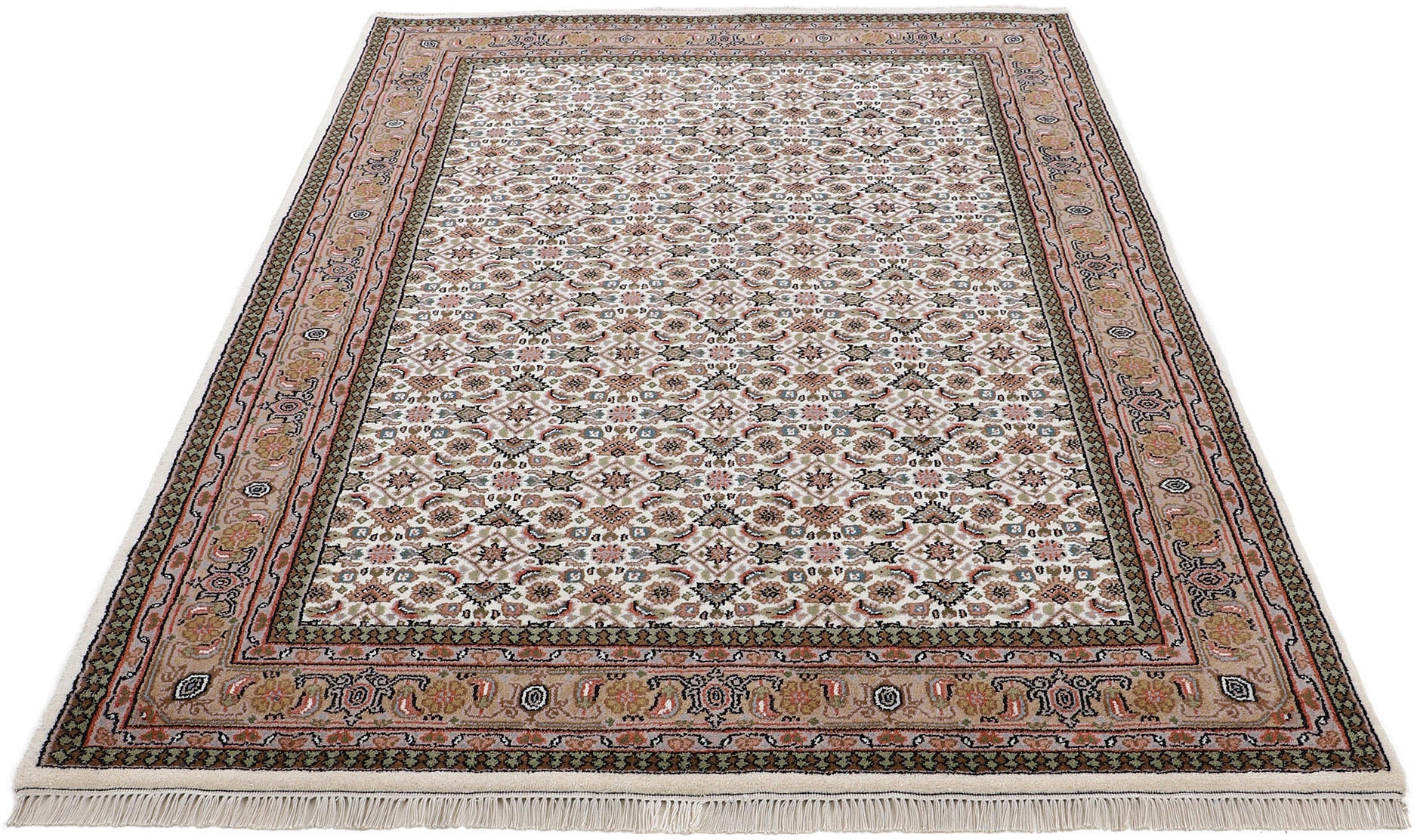 Woven Arts Orientteppich »Orientteppich Bidjar Herati«, rechteckig, 15 mm Höhe, handgeknüpft, Wohnzimmer, reine Wolle
