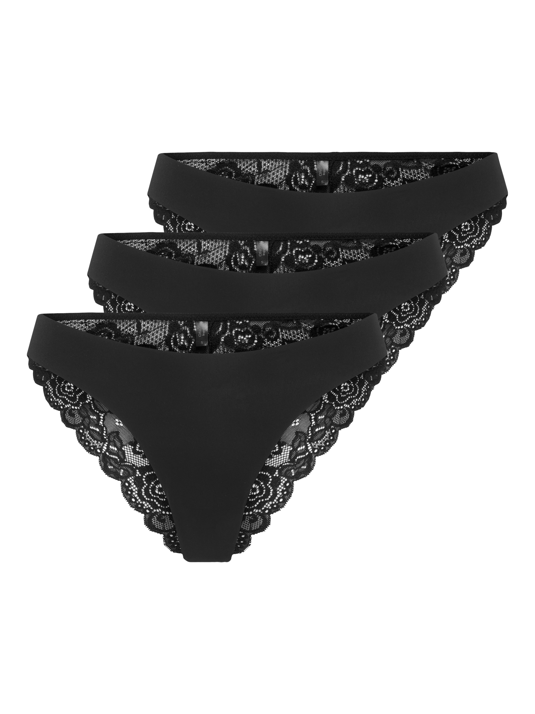 Image of ONLY Brasilslip "ONLCHLOE LACE BRAZIL 3-PACK NOOS ACC" Packung, 3 Stk.