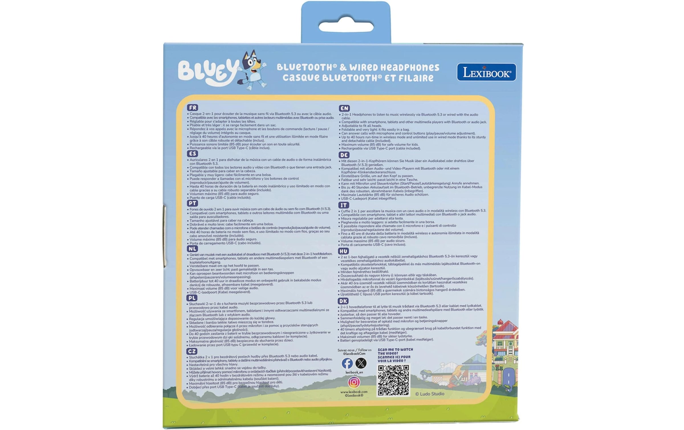 Lexibook® Écouteurs Bluetooth »Bluey 2-in-1 Bluetooth«