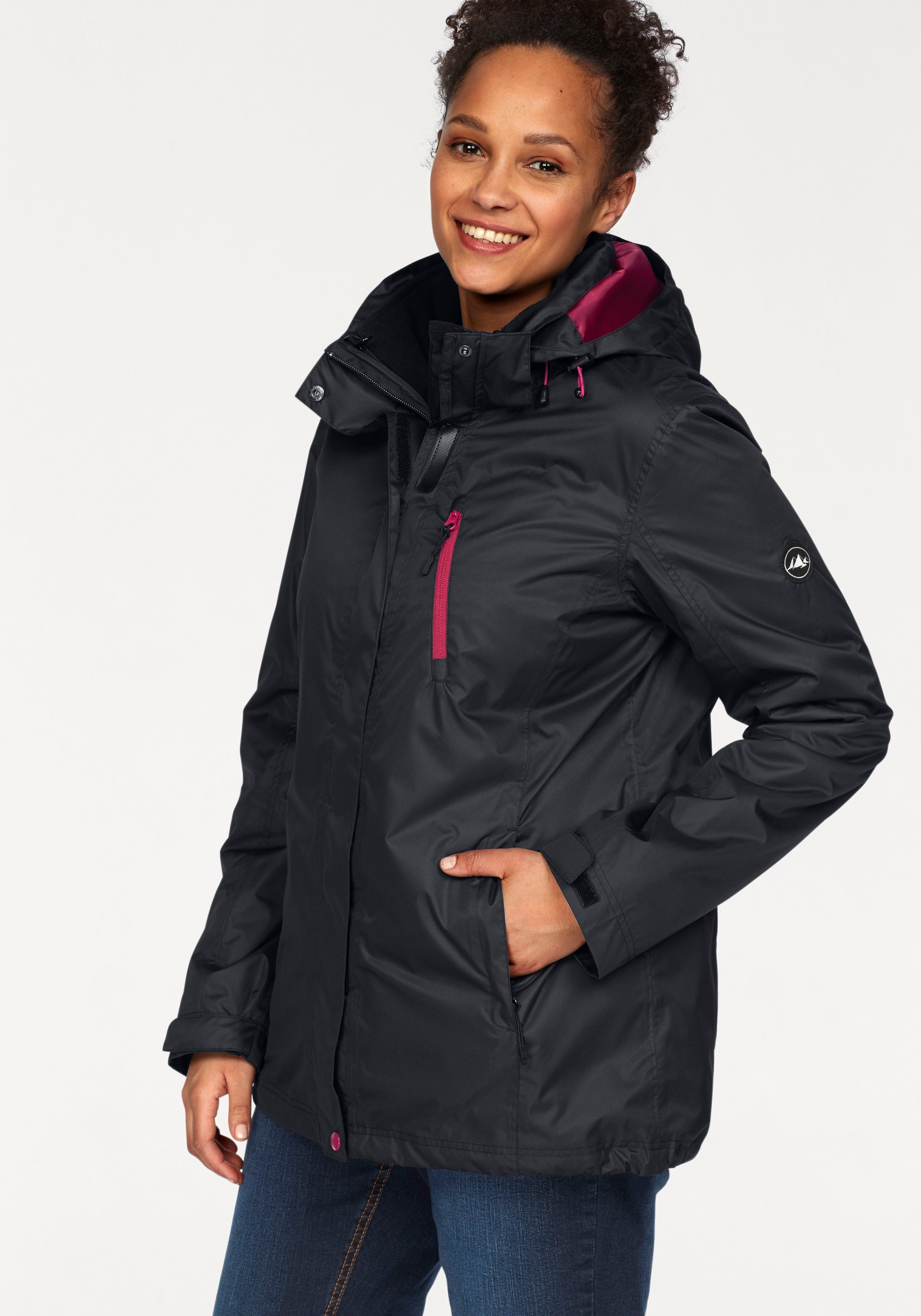 Image of Polarino 3-in-1-Funktionsjacke 2 Stk. tlg. mit Kapuze Aussenjacke: 3.000mm Wassersäule, wind- & wasserdicht, atmungsaktiv