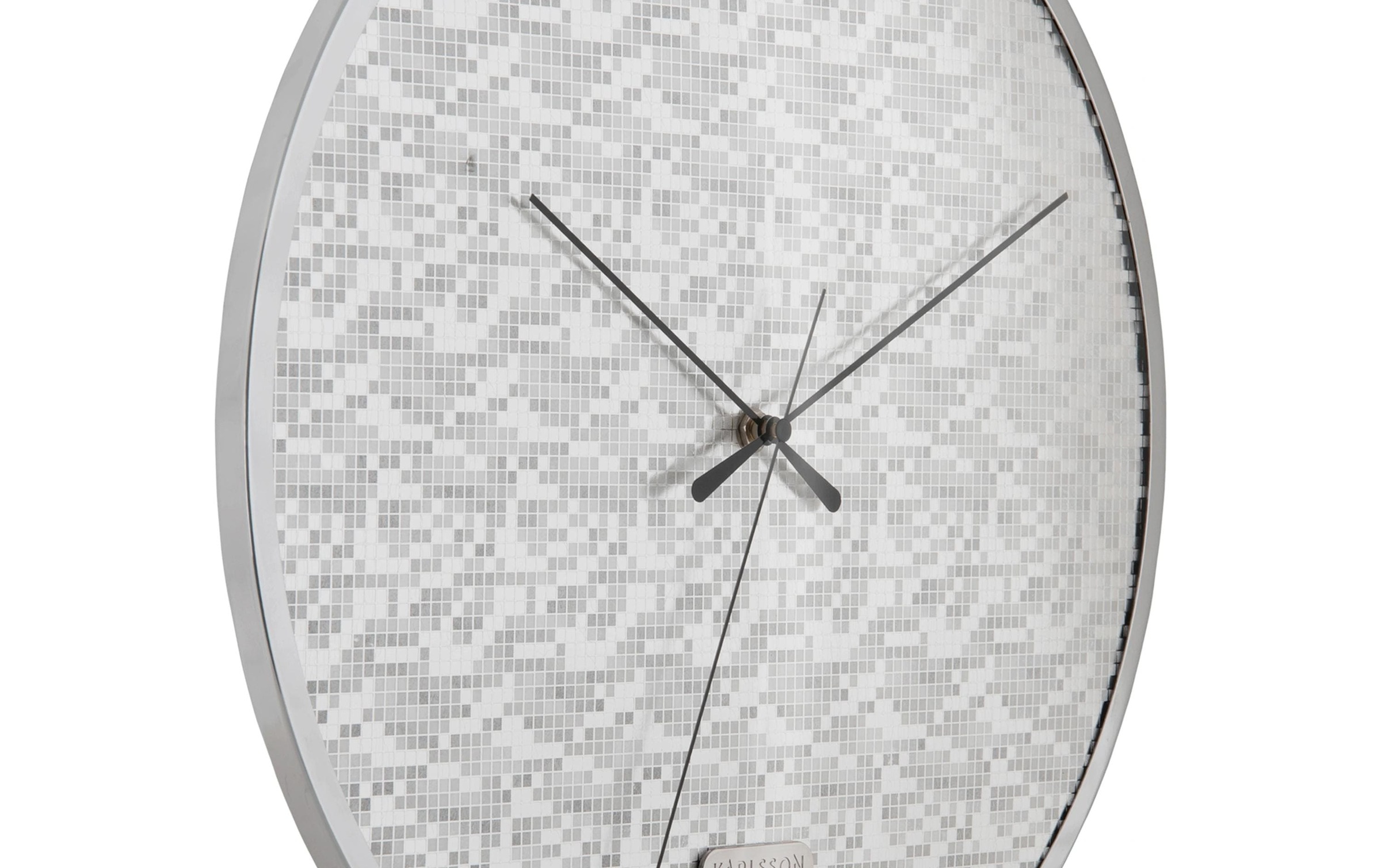 Karlsson Wanduhr »Disco Bling Bling 40 cm, Silberfarben«