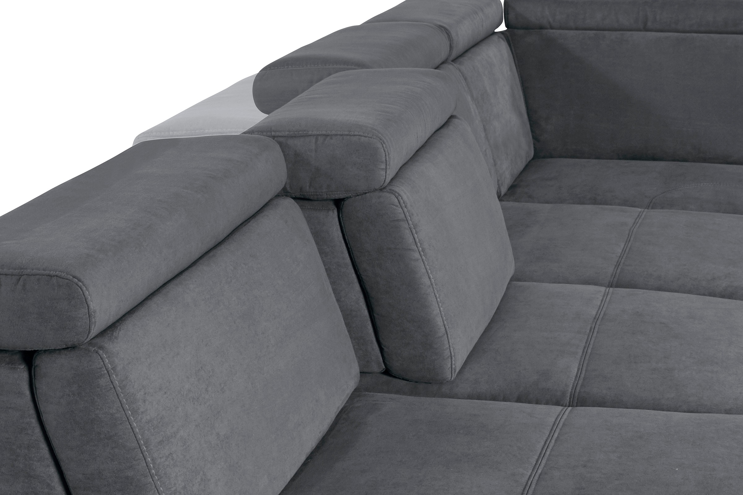 sit&more Wohnlandschaft »Gizeh U-Form«, 15 cm Fusshöhe, inklusive Sitztiefenverstellung und Kopfteilverstellung
