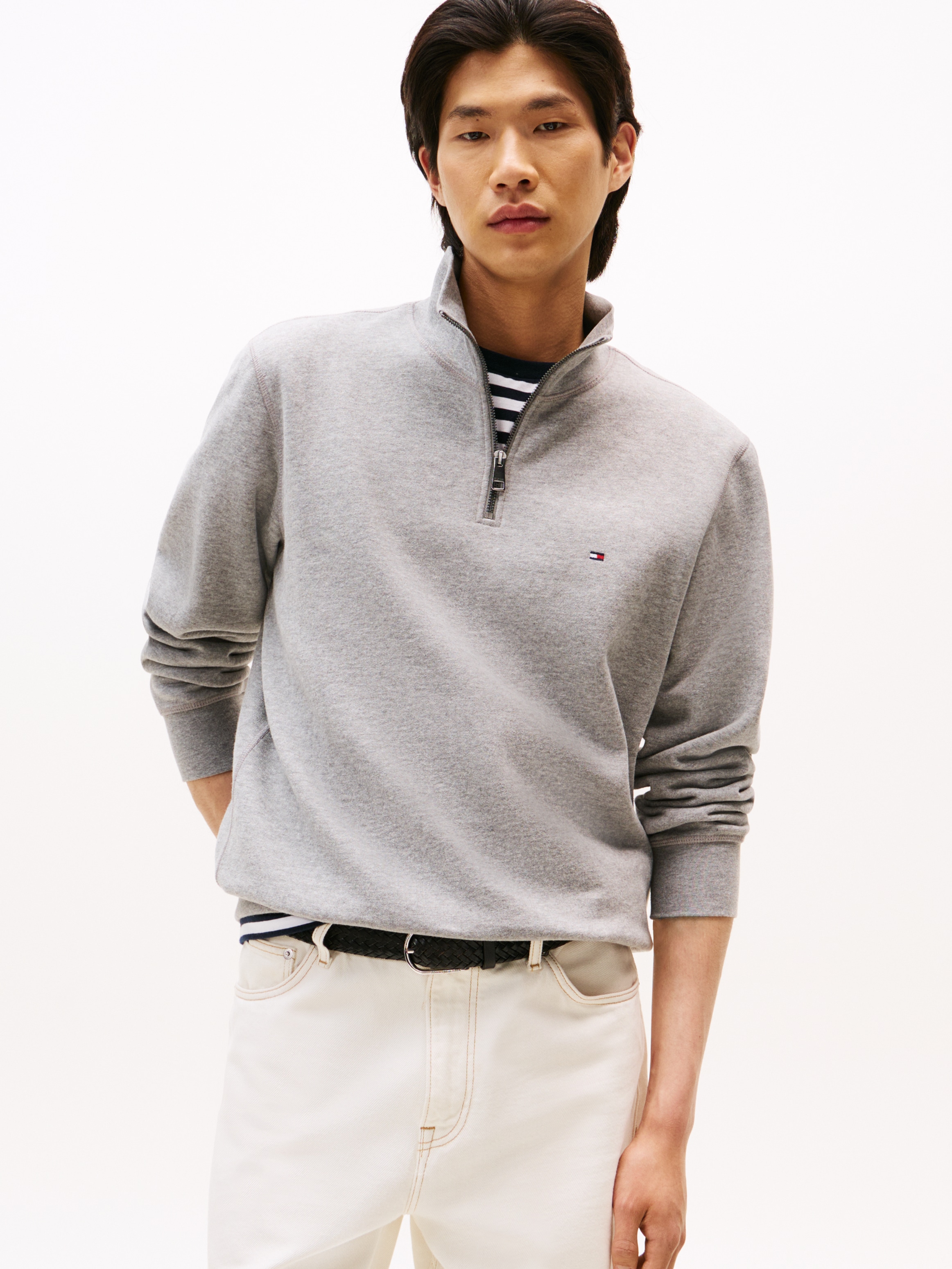 Tommy Hilfiger Sweatshirt »ESSENTIAL FLEECE 1/4 ZIP«, mit Stehkragen