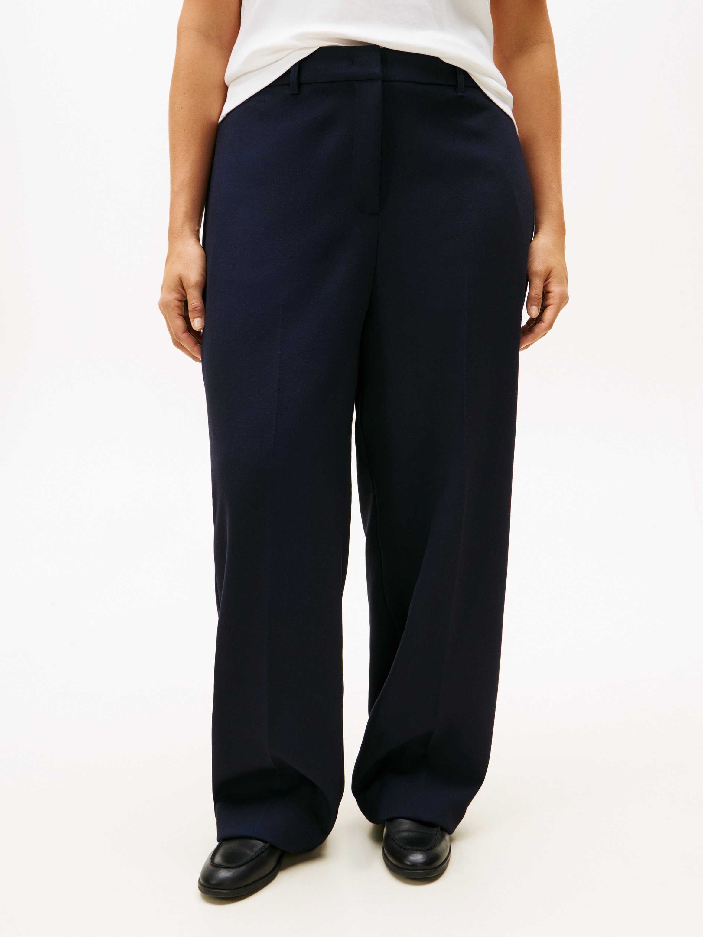 Image of Tommy Hilfiger Curve Anzughose "CRV PUNTO RLXD STRAIGHT PANT" in grossen Grössen