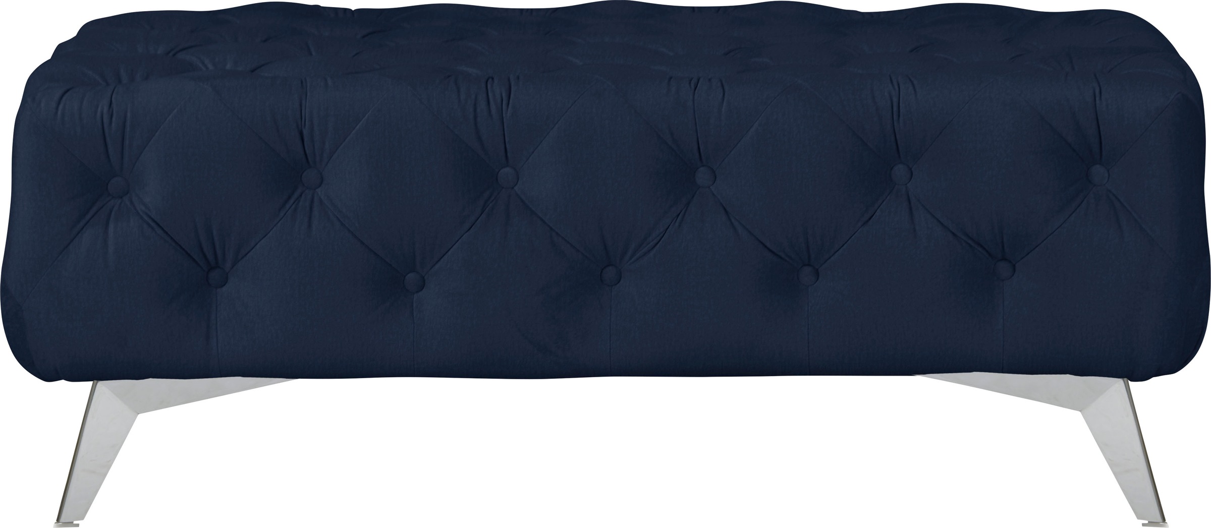 Image of Home affaire Polsterhocker "Amaury" Chesterfield-Optik, Breite 120cm, Fussfarbe wählbar