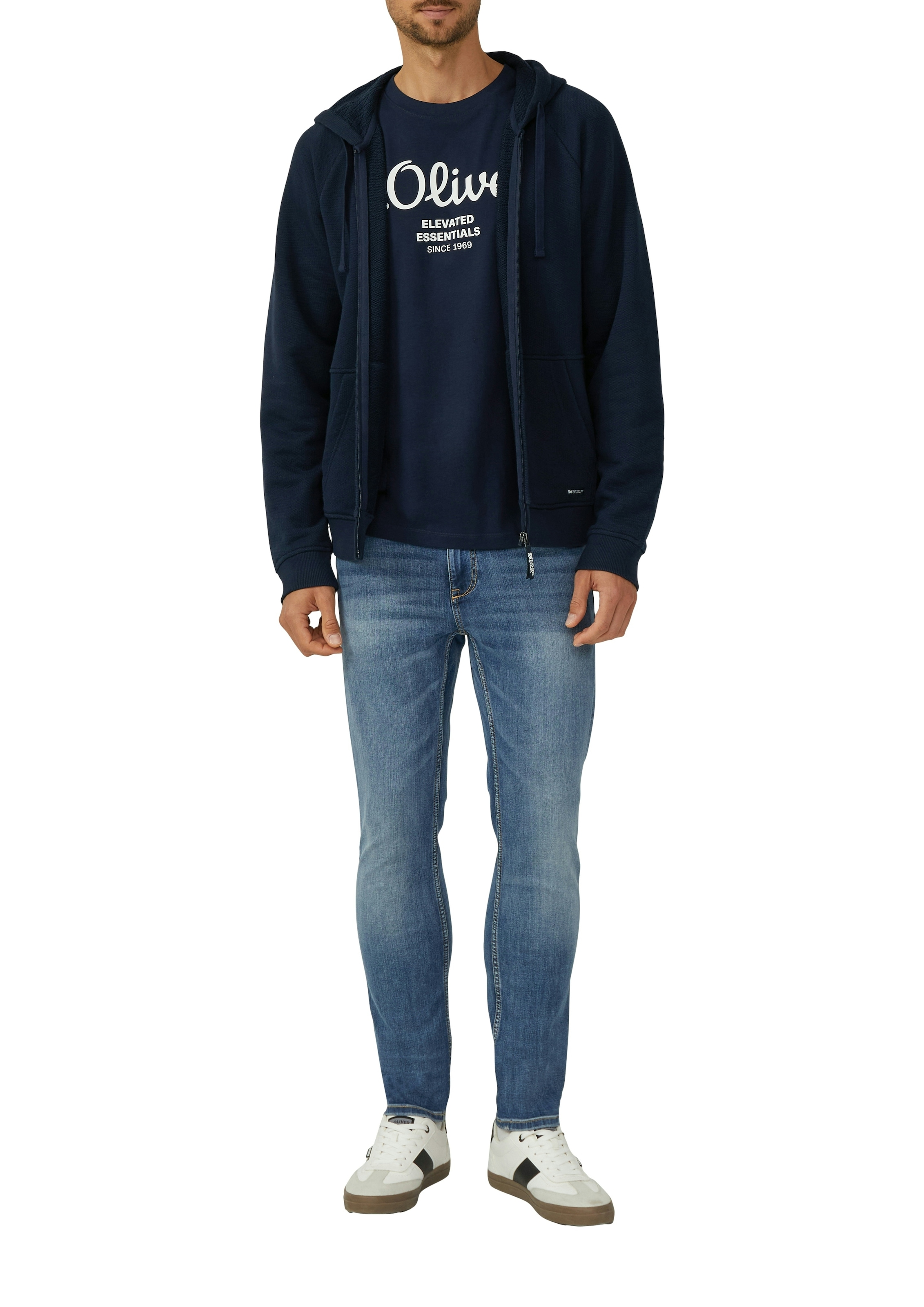 s.Oliver T-shirt 2 cuis avec grand imprimé logo, lot de 2