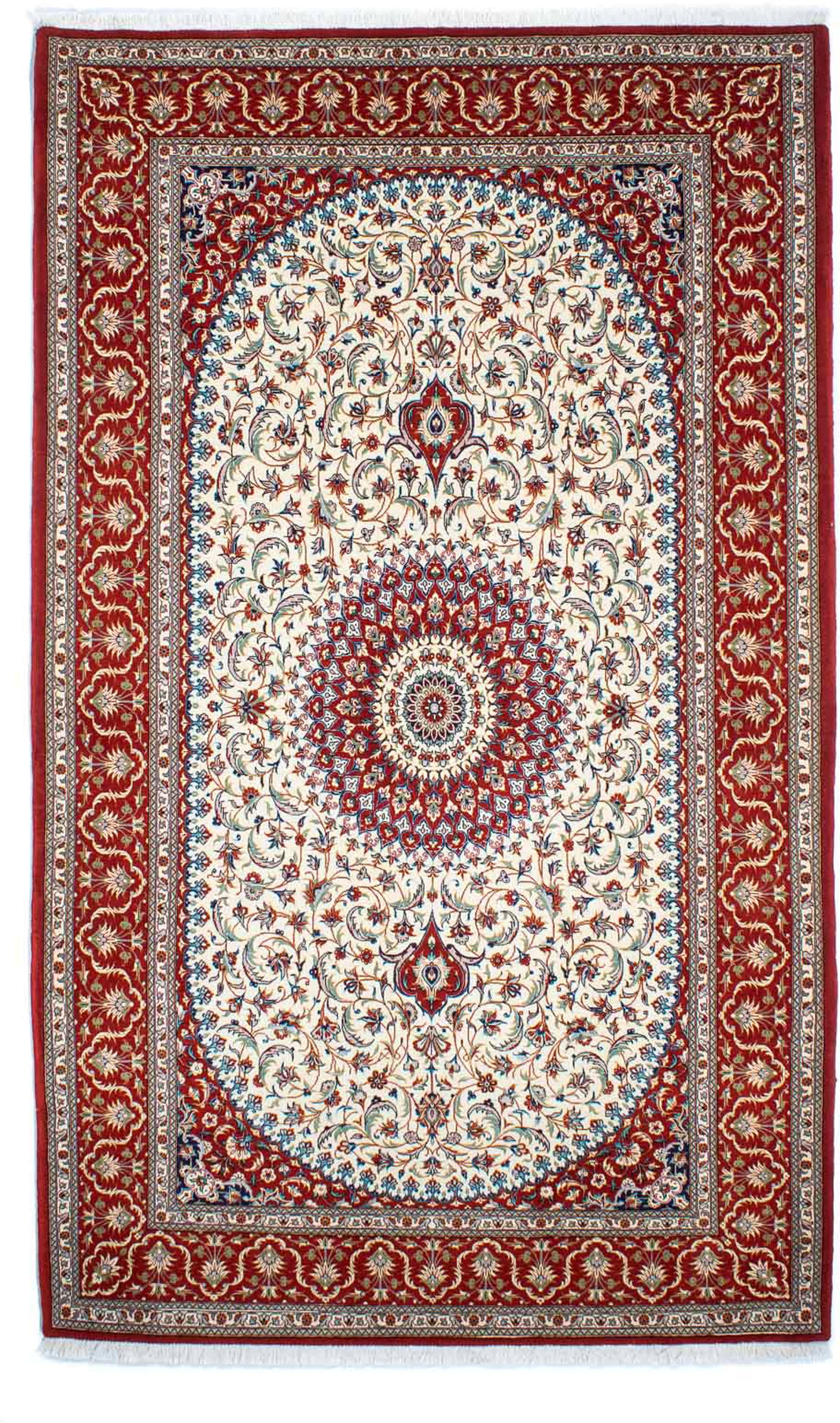 morgenland Orientteppich »Perser - Ghom - 261 x 156 cm - beige«, rechteckig,  Wohnzimmer, Handgeknüpft, Einzelstück mit Zertifikat jetzt kaufen