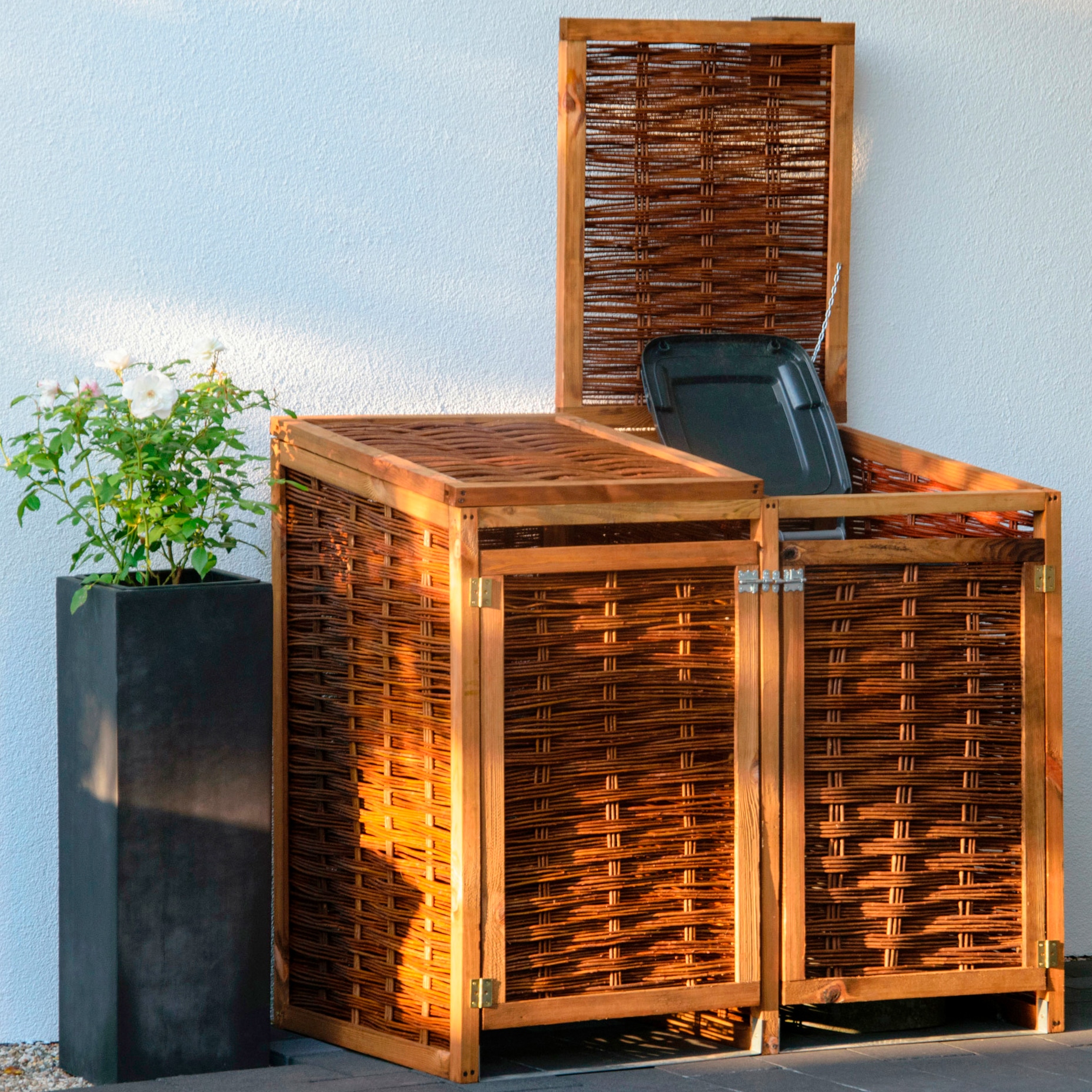 Image of dobar Mülltonnenbox 2x120l, BxTxH: 125x80x115 cm