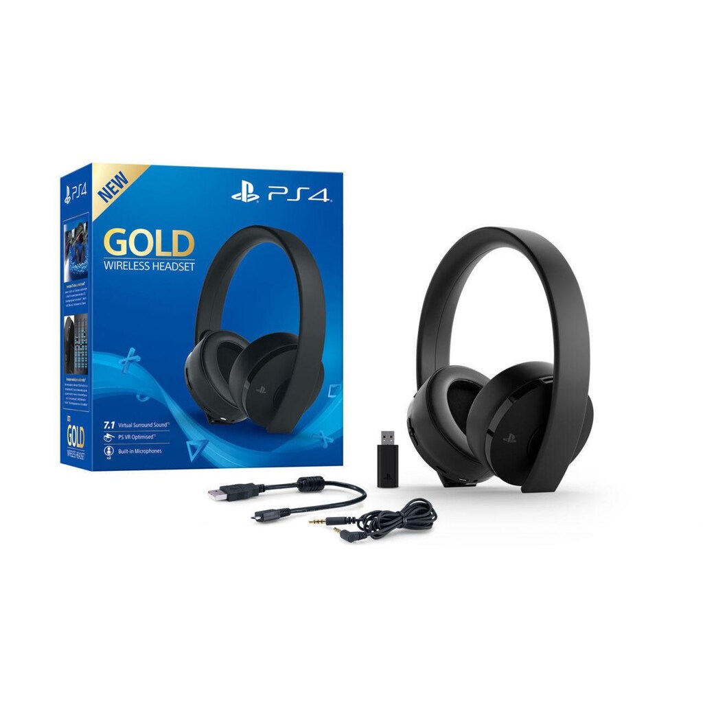 Sony Gaming-Headset »Wireless Gold-Edition Schwarz«, Rauschunterdrückung