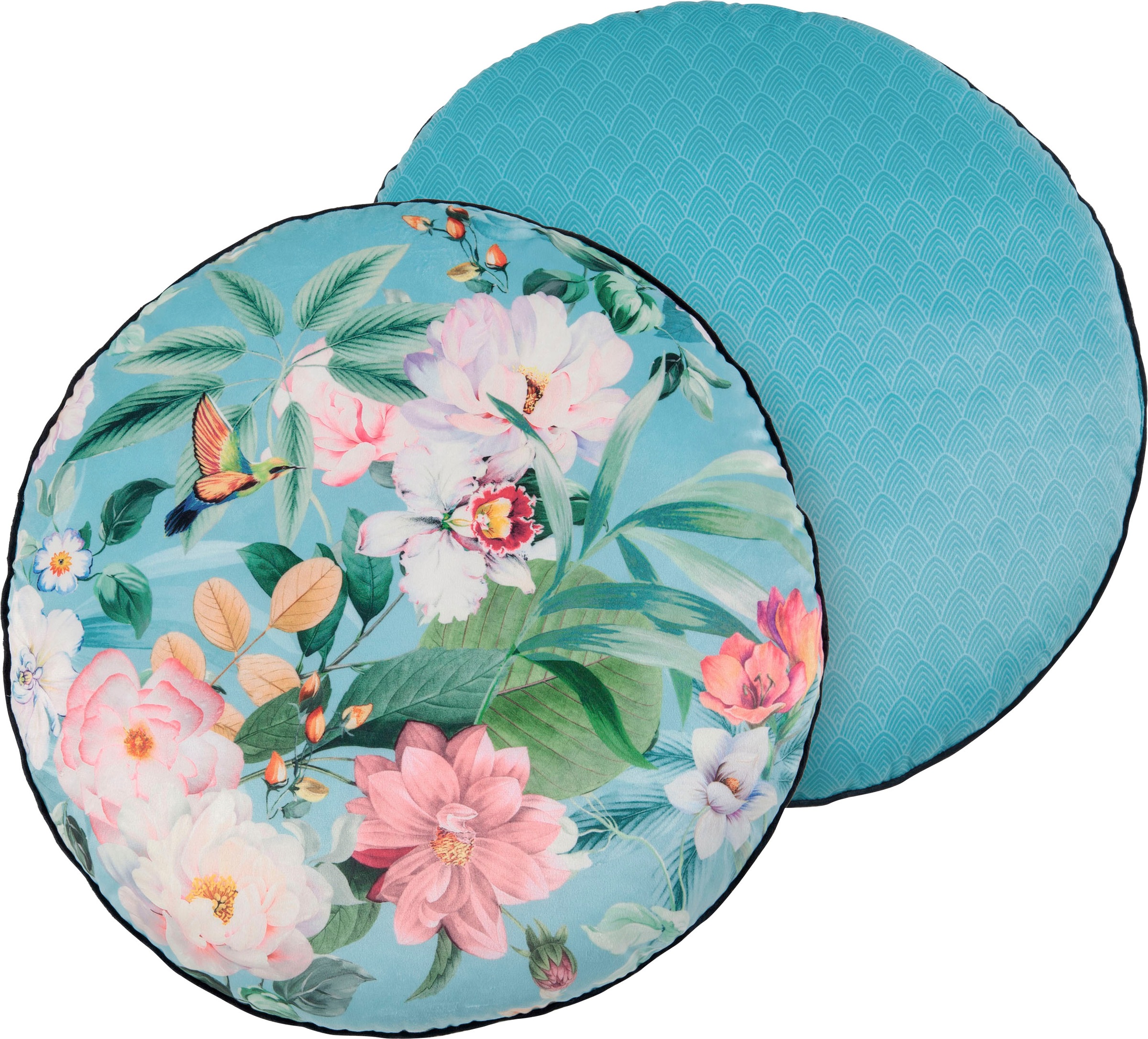 Image of Descanso Dekokissen »Fungi«, (1 St., 1 55 cm rund Dekokissen - Mit biese), mit Biese bei Ackermann Versand Schweiz