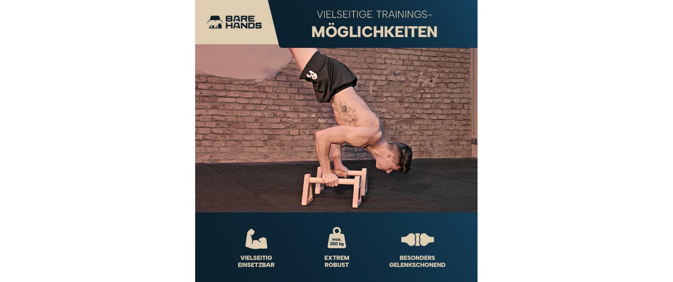   Liegestützgriffe »Bare Hands Gr. XL«
