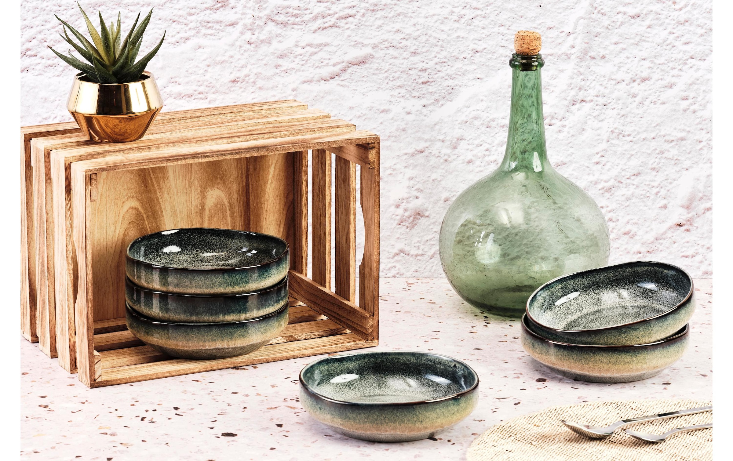   Müslischale »Björn Genesis Erde, Ø17 cm - 6-teilig« 6 Stk. aus Steinzeug