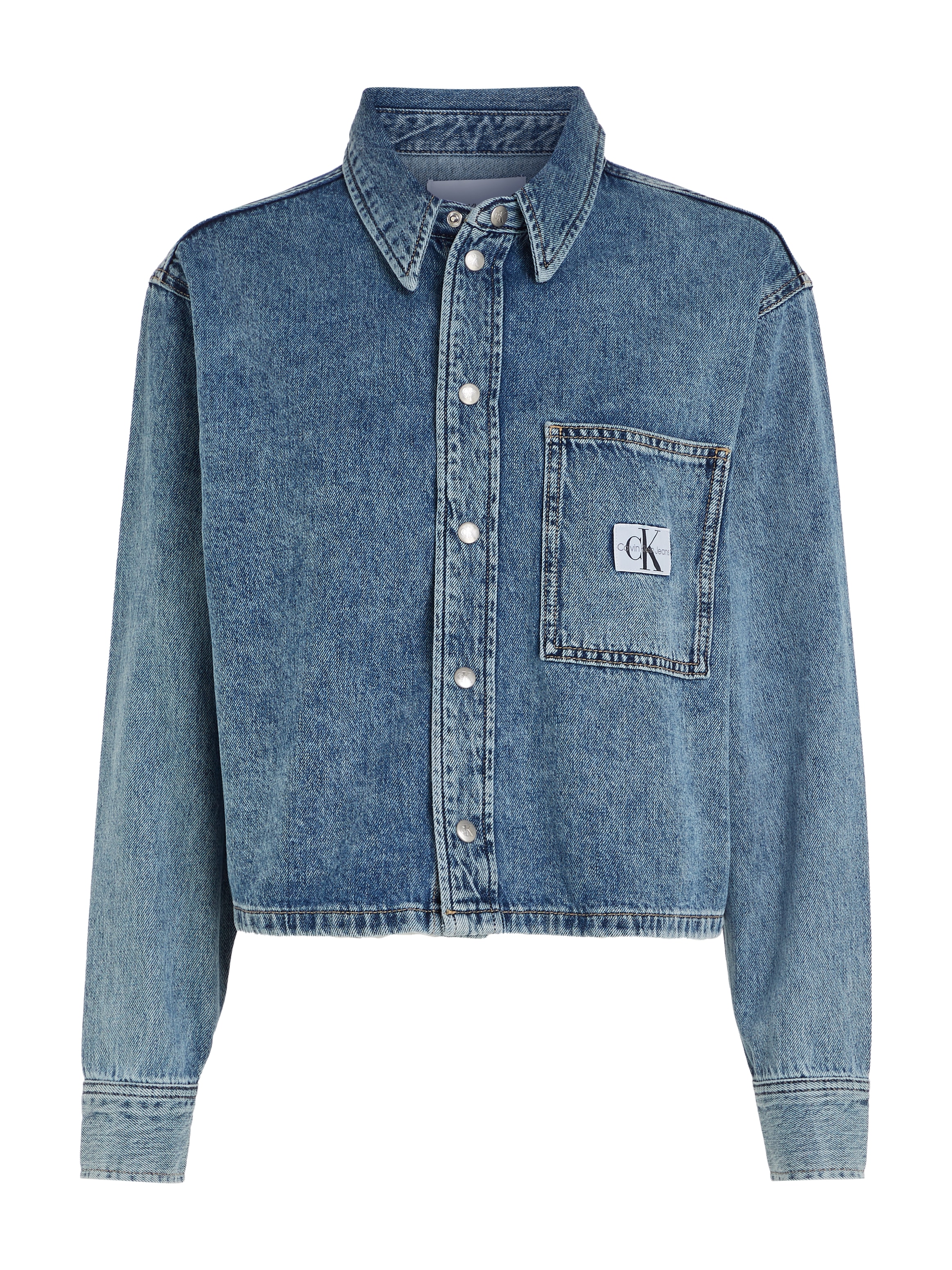 ♕ Calvin Klein Jeans Jeansbluse »CROPPED DAD DENIM SHIRT« versandkostenfrei  bestellen