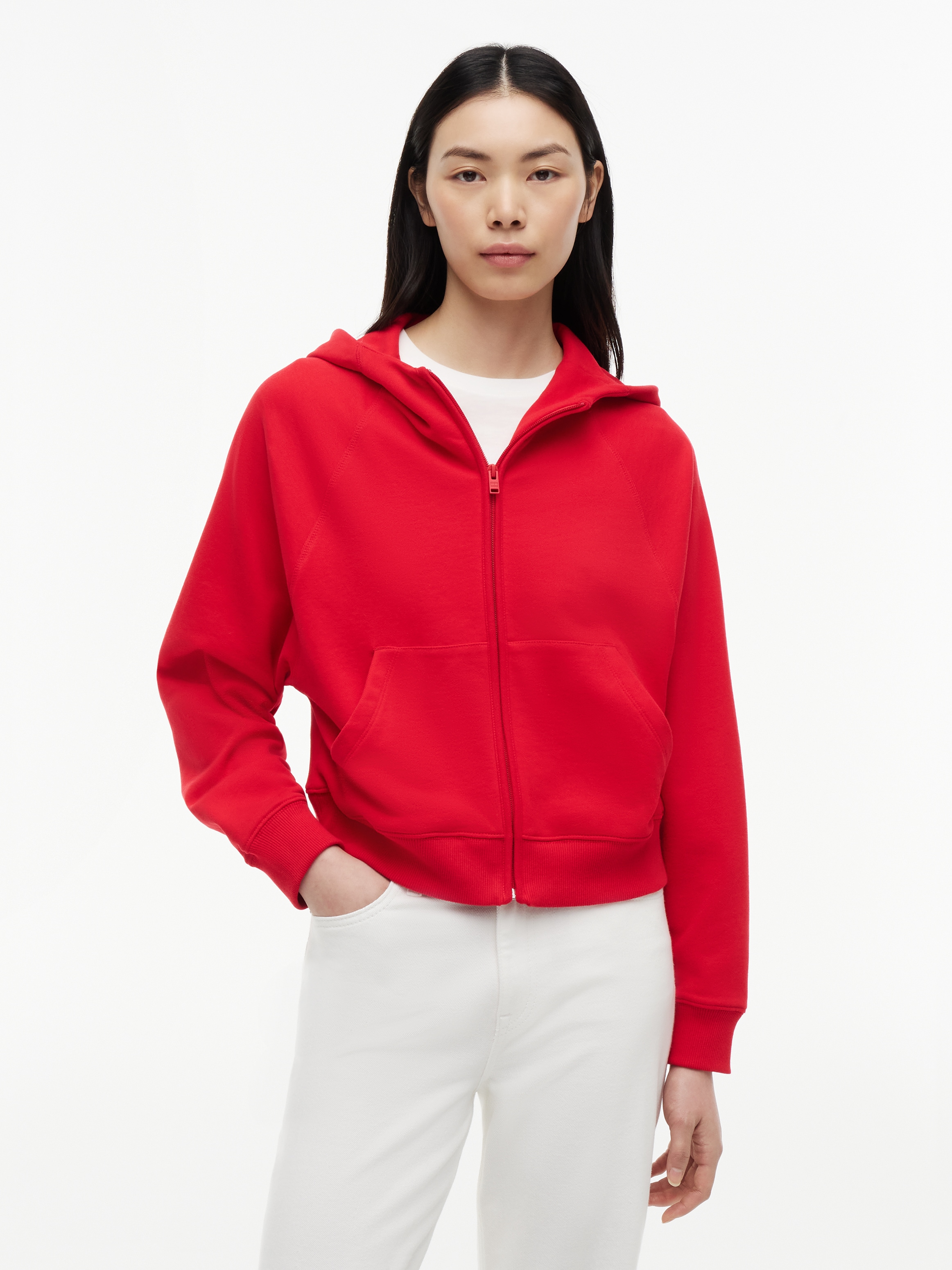 Tommy Jeans Kapuzensweatjacke »TJW BXY S FLAG ZIP THRU HOODIE« Baumwolle, Kapuze, Kängurutasche