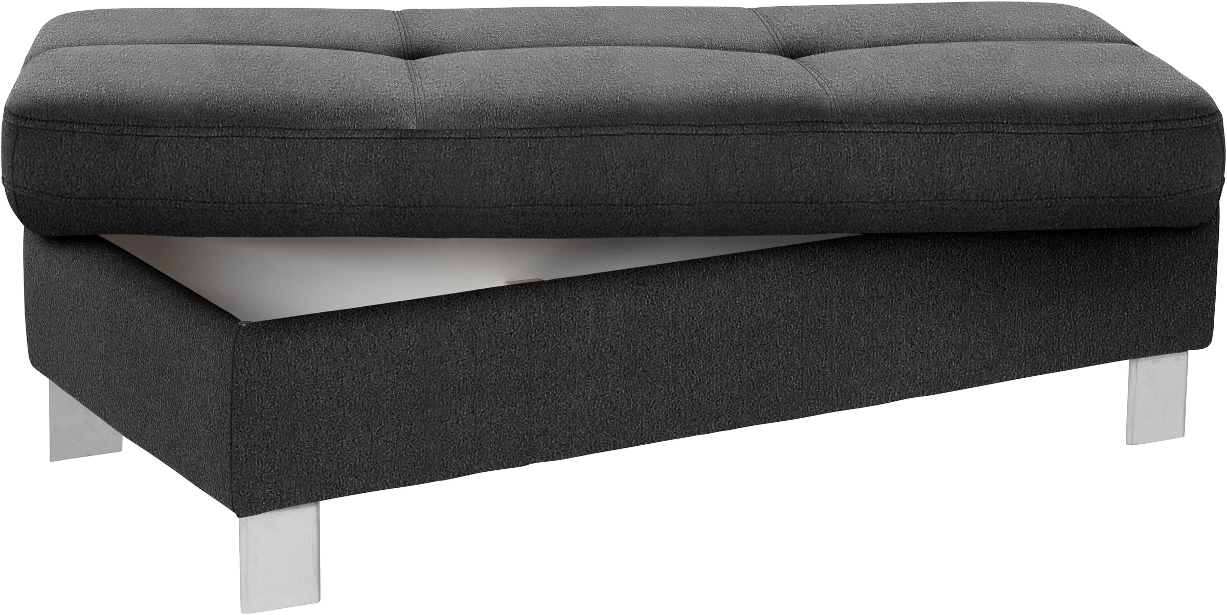 exxpo - sofa fashion Hocker »Fiji Bankhocker mit Staufach unter der Sitzfläche«, elegant modern mit toller Detailverarbeitung