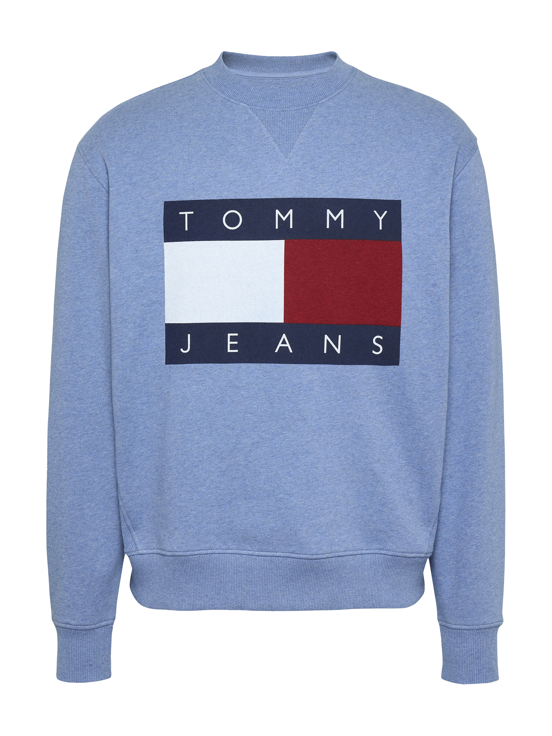 Tommy Jeans Sweatshirt »TJM MELANGE FLAG CREW«, mit grossem Logo