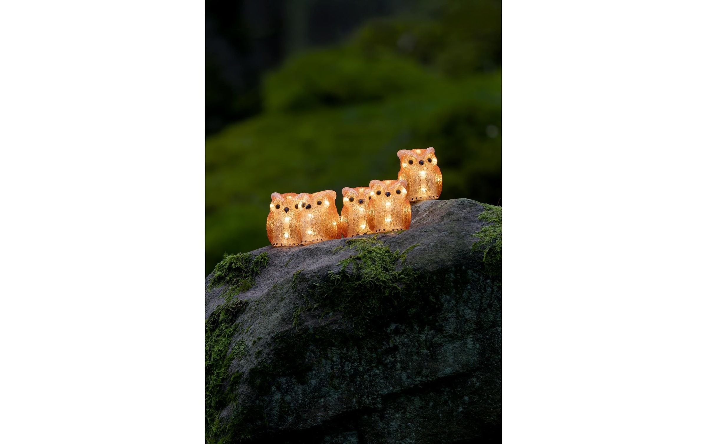 KONSTSMIDE Figurine décorative LED »LED-Acryl-Eulen 5er-Set«