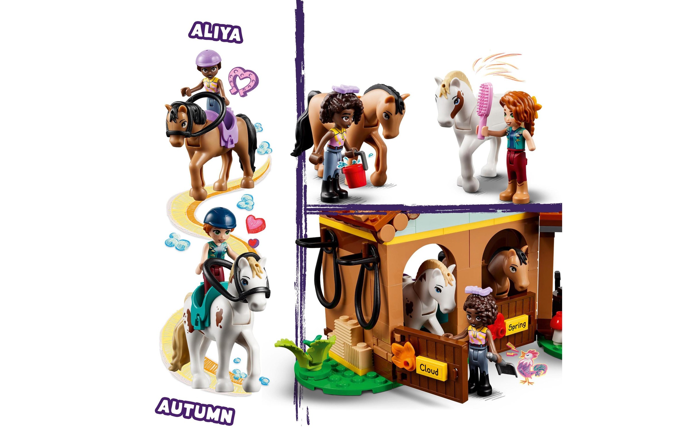 LEGO® Spielbausteine »Friends Autumns Reitstall 417«, (545 St.)