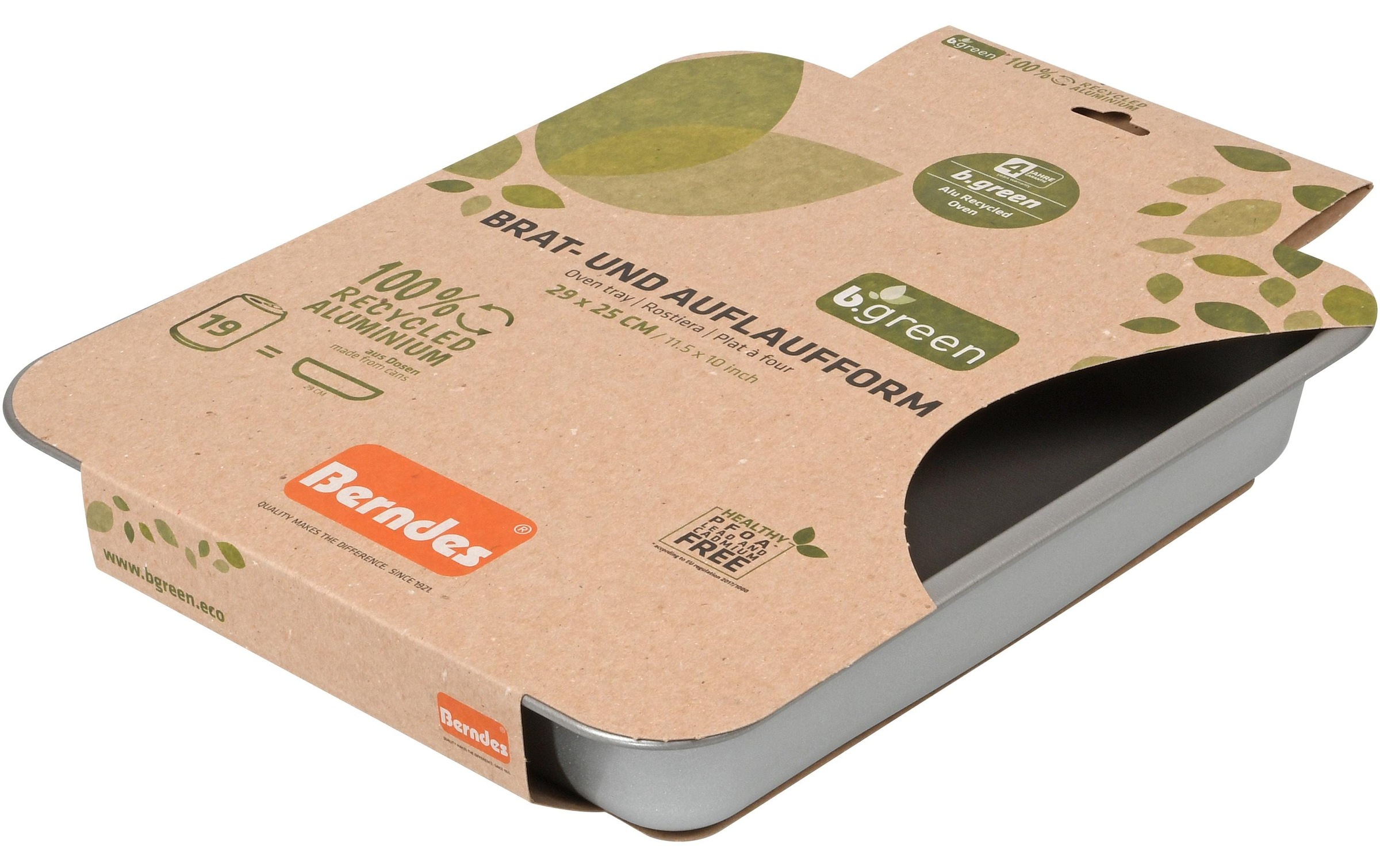 Auflaufform »b.green Alu Recycled Induction 29 x 25 cm,«, Metall