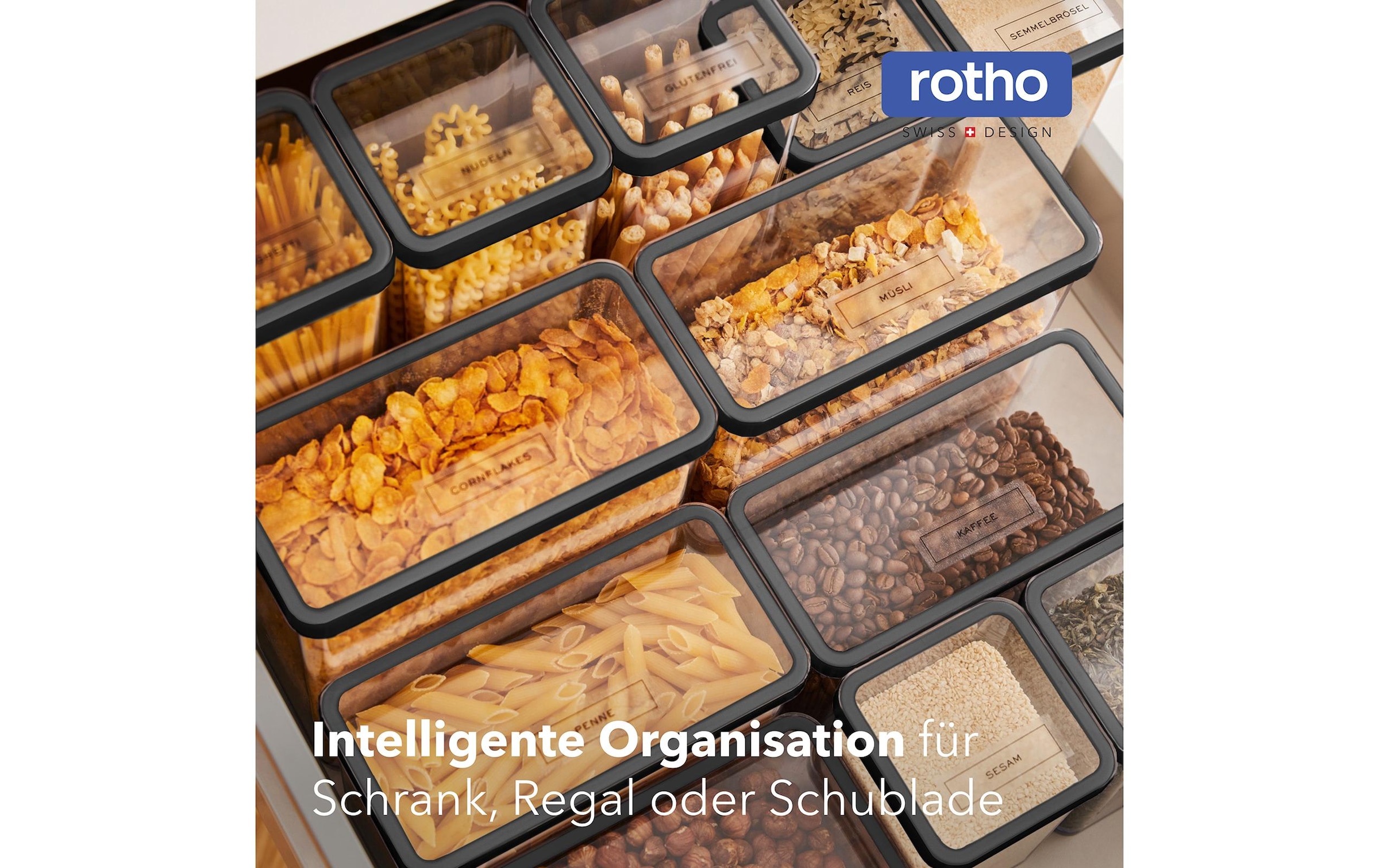ROTHO Vorratsdose »Set Premium 12 tlg. Loft 12 l«