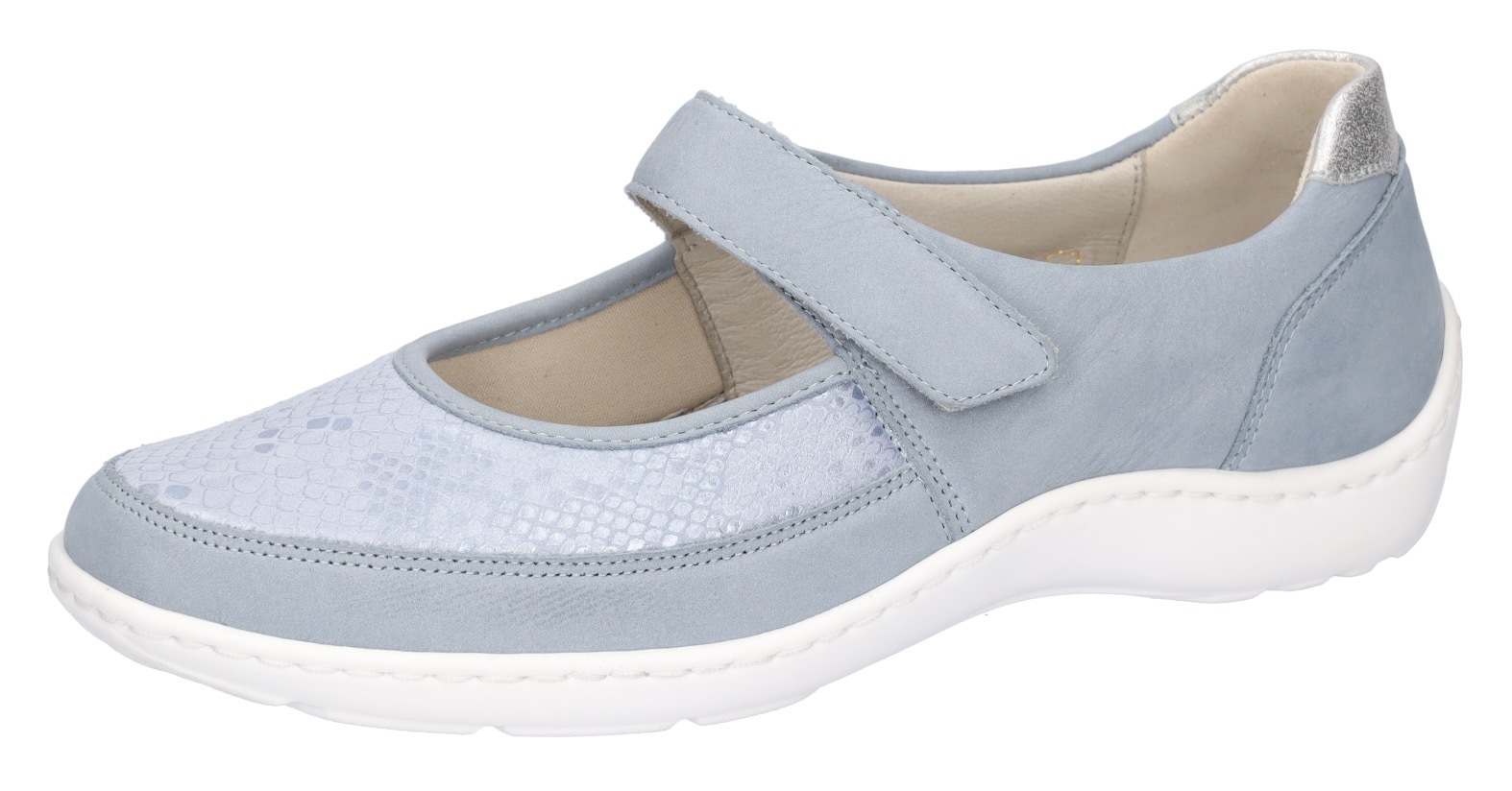 Image of Waldläufer Riemchenballerina "HENNI", Halbschuh, Komfortschuh, Klettschuh in Weite H (= sehr weit)