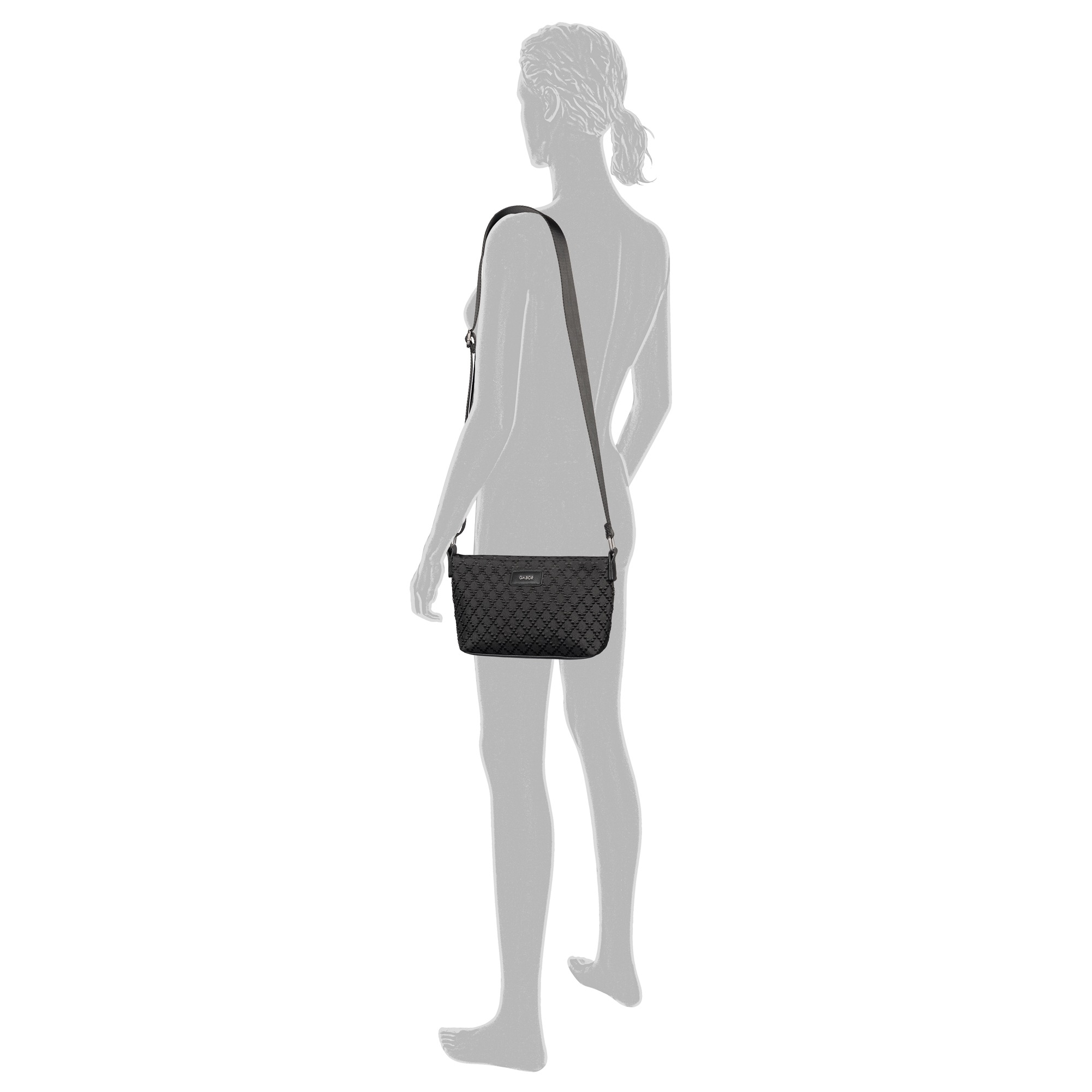 Gabor Umhängetasche »Helmea« Damen Schultertasche mit Kontrastbesatz und Logoschriftzug