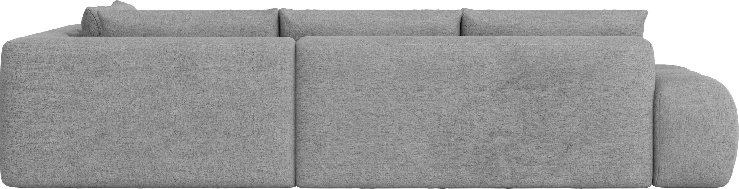 INOSIGN Ecksofa »AZITA Designsofa, elegant und bequem L-Form, Bubble-Optik«, lose Rückenkissen, traumhafte Steppung, Masse B/T/H: 352/210/72 cm
