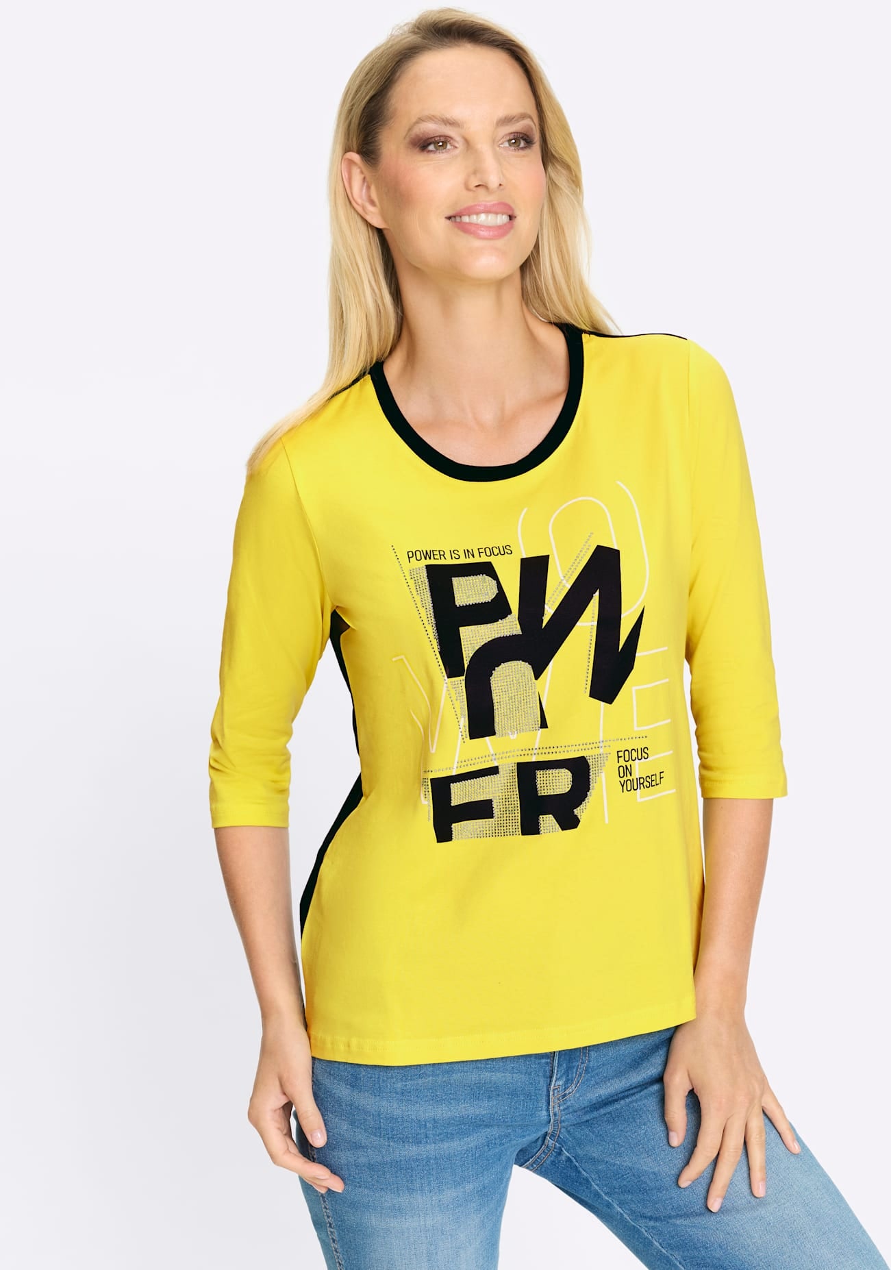 heine T-shirt à manches 3/4 »Druck-Shirt« 1 pièces