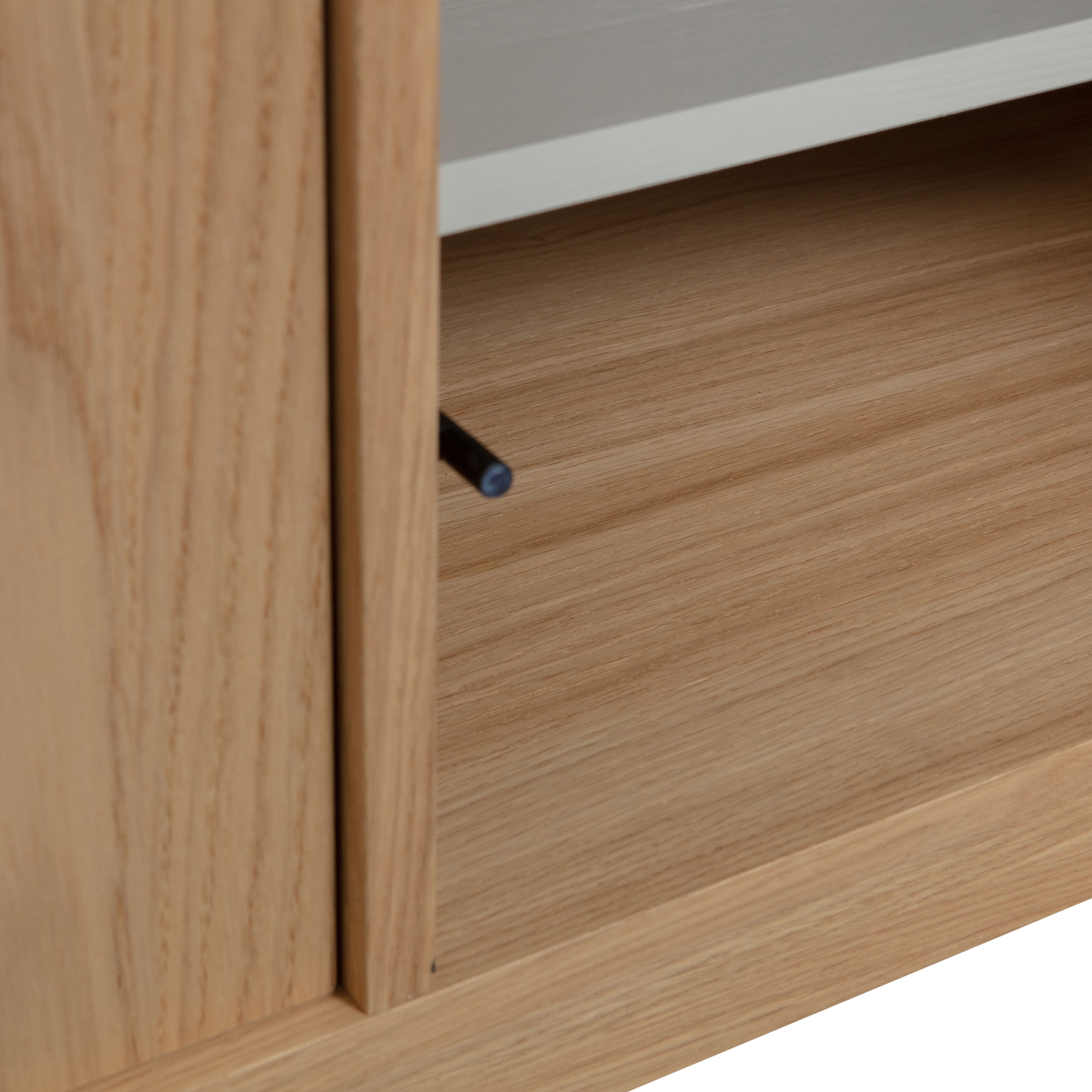 WOOOD Sideboard »Modulair mit Druckmechanismus und Eichenfurnier B 77 x T 40 x H 44 cm« Tragkraft 15 kg pro Einlegeboden, einfach zu montieren