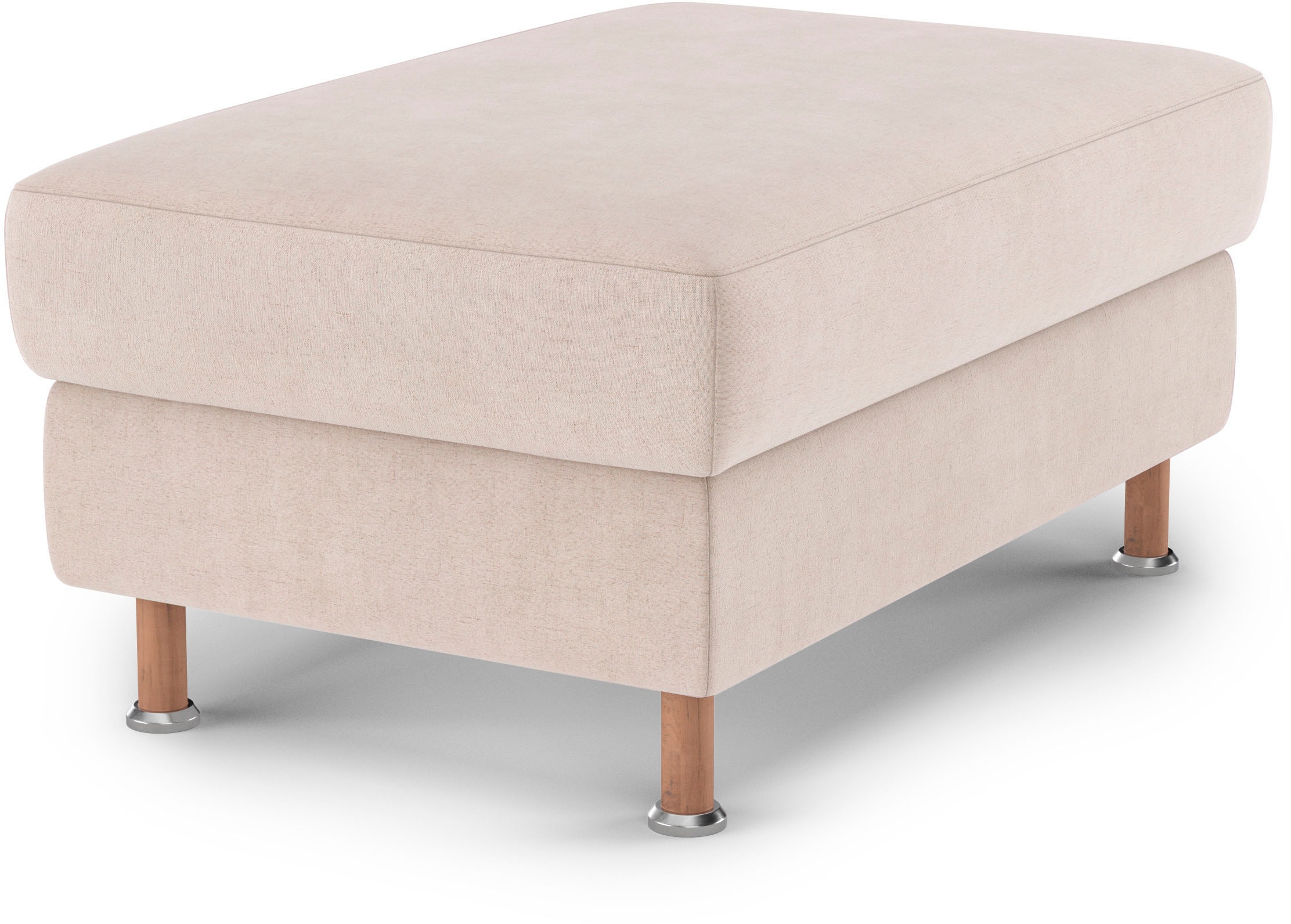 Image of GOODproduct Polsterhocker "Calypso" Holzfuesse mit Metallteller