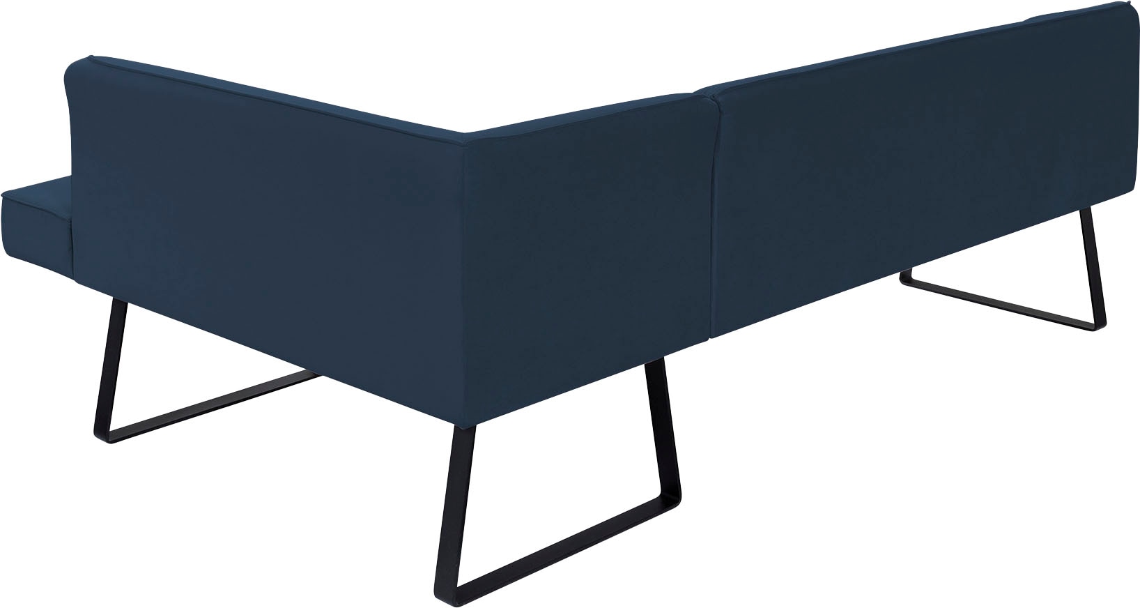 exxpo - sofa fashion Eckbank »Americano«, mit Keder und Metallfüssen, Bezug in verschiedenen Qualitäten