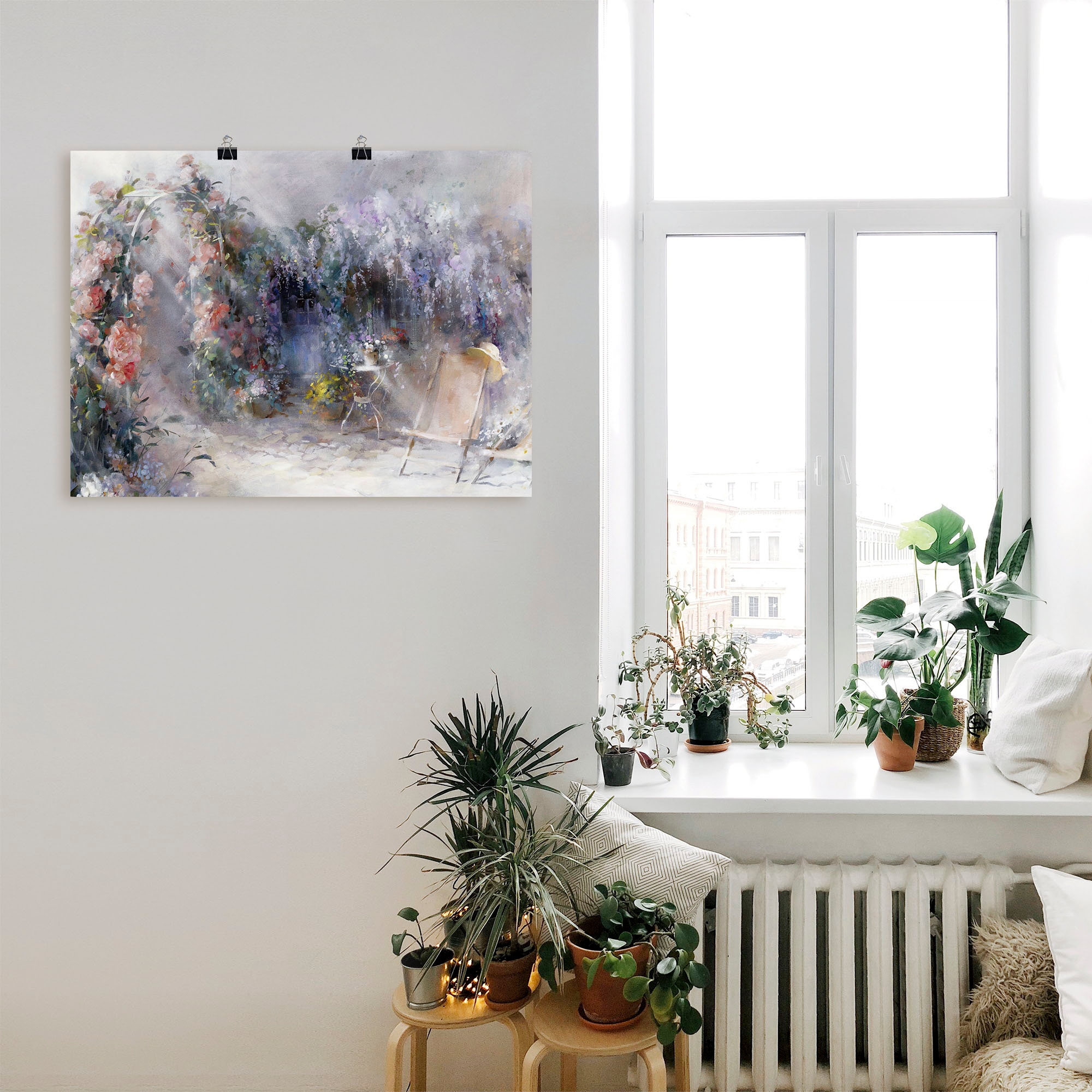 Artland Wandbild »Rosen und Flieder«, Garten, (1 St.), als Leinwandbild, Poster, Wandaufkleber in verschied. Grössen