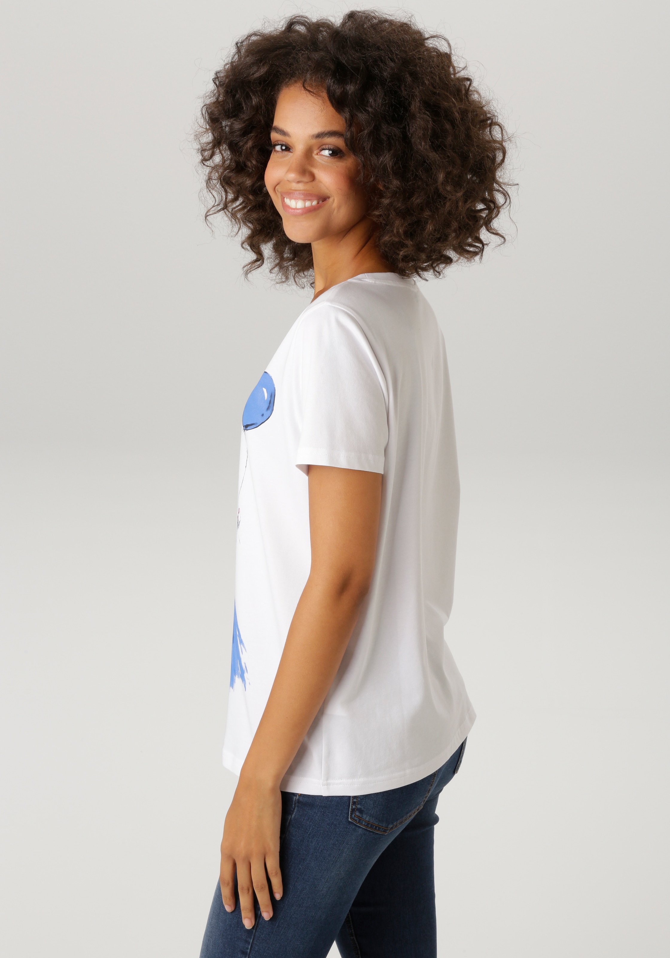 Aniston CASUAL T-Shirt mit ausdrucksvollem Frontprint
