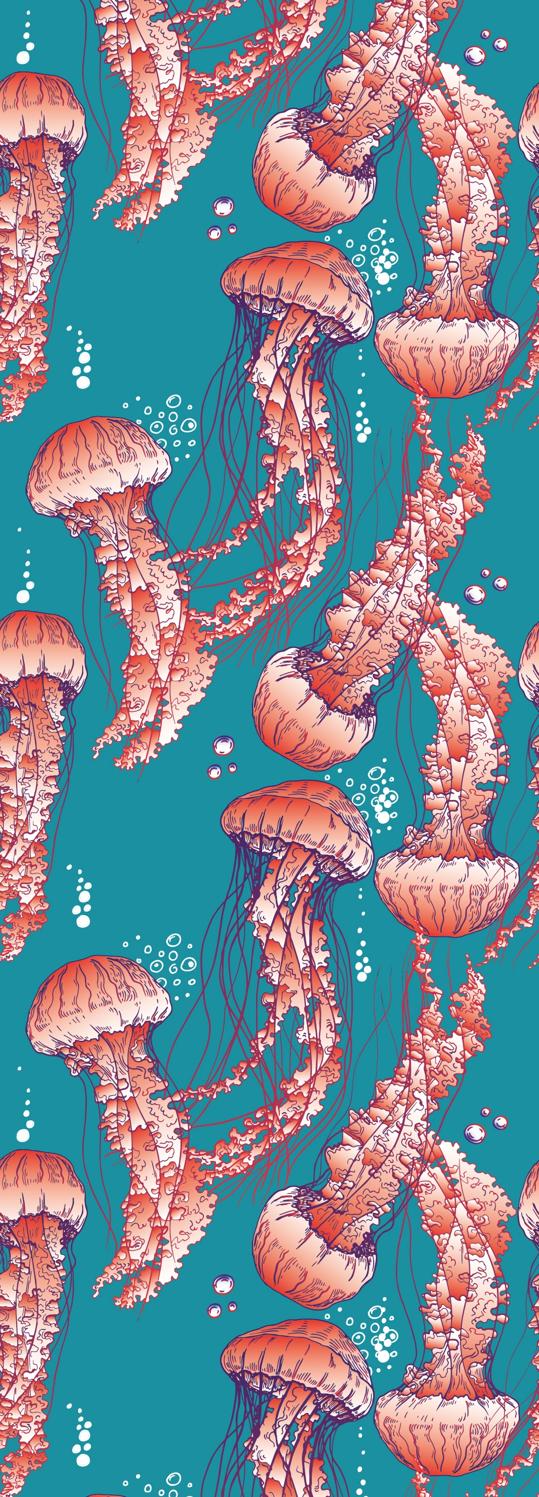 Image of queence Vinyltapete "Aylin" Meer Motiv Strand bedruckt gemustert naturalistisch glatt 90x250cm, selbstklebend, kinderleichte Anbringung, Sticker