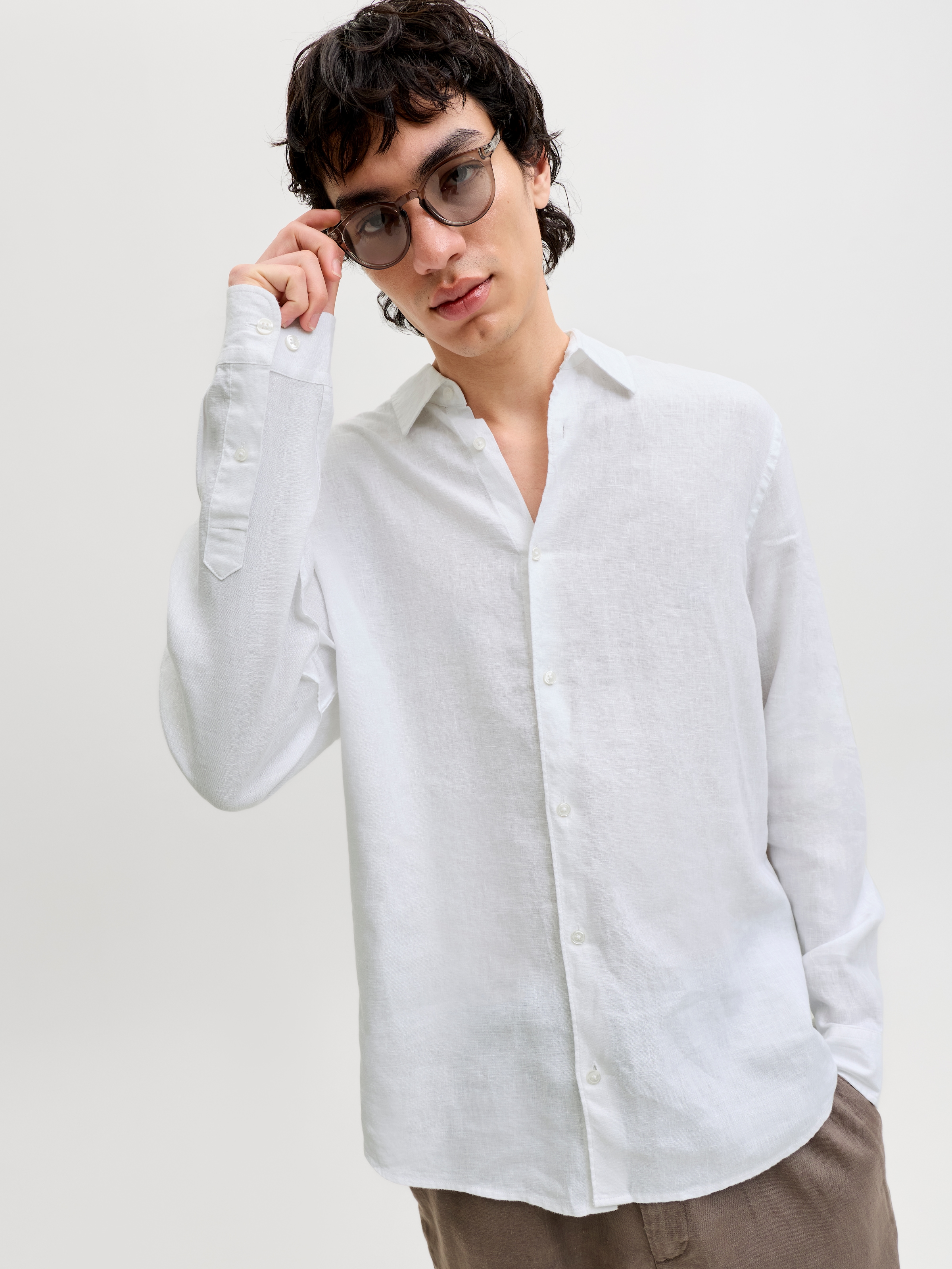 Jack & Jones Chemise à manches longues »JPRBLALAWRENCE LINEN LS SHIRT SN«