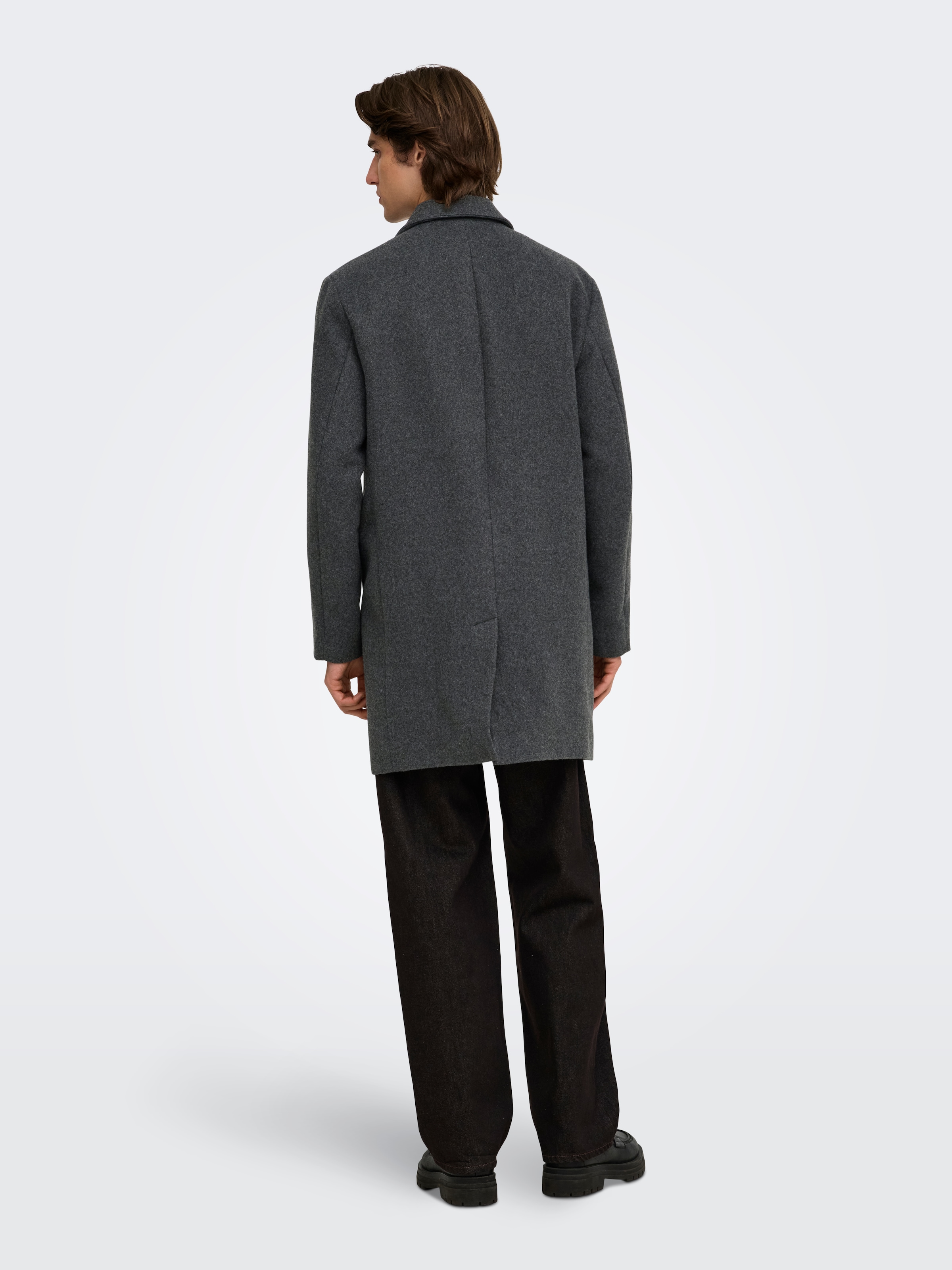 ONLY & SONS Manteau court »ONSMAYLON NEW WOOL COAT OTW OTL« Polyester, Knopfleiste