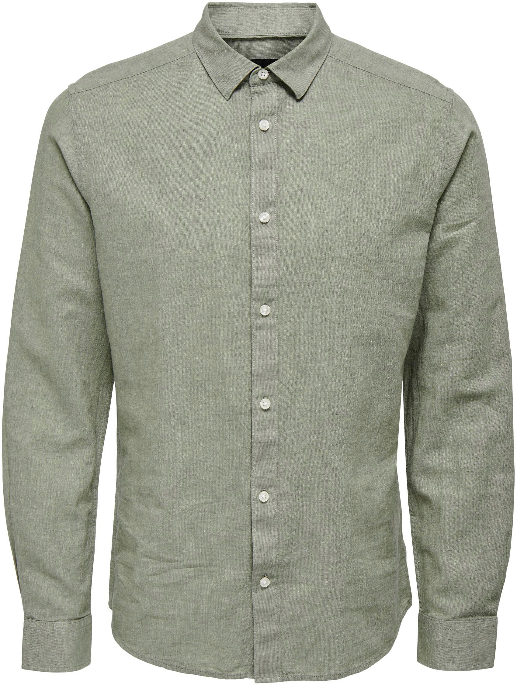 ONLY & SONS Langarmhemd »ONSCAIDEN LS SOLID LINEN SHIRT NOOS«