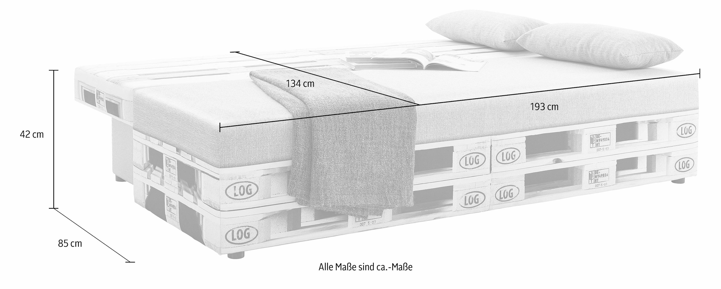 exxpo - sofa fashion Canapé-lit »Extravagantes Sofa für Individualisten mit Bettfunktion und Bettkasten« in aussergewöhnlichen Bezugsvarianten, Solitärmöbel