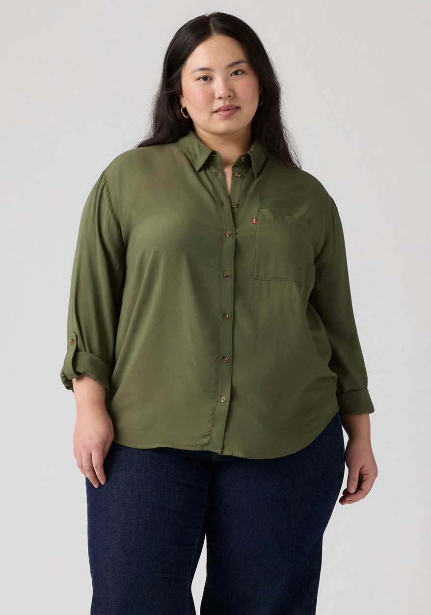 Image of Levis Plus Hemdbluse "PLUS DARLENE SHIRT" aus fliessender Viskose