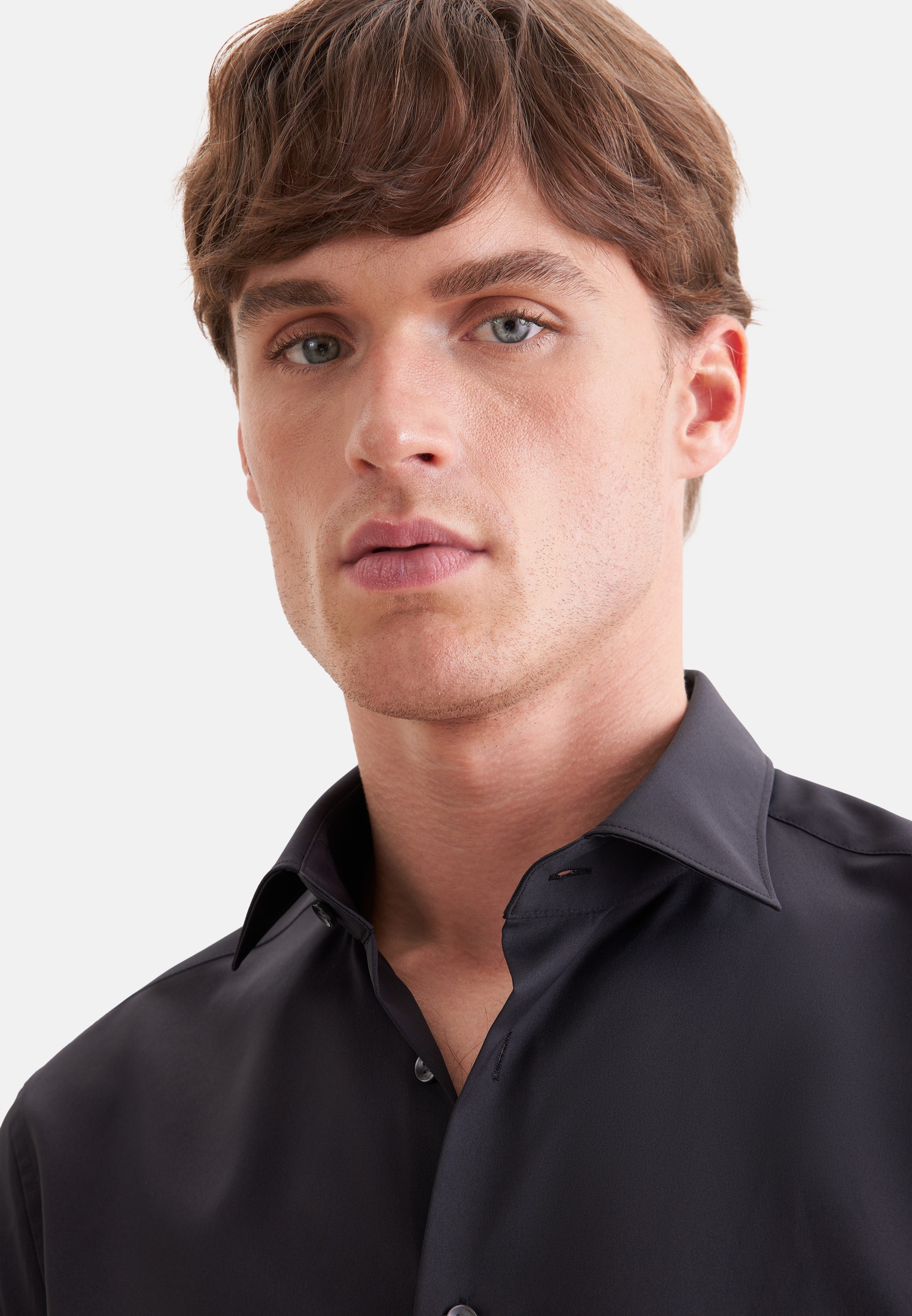 seidensticker Chemise d'affaires »Schwarze Rose« col Kent uni Regular 1/1
