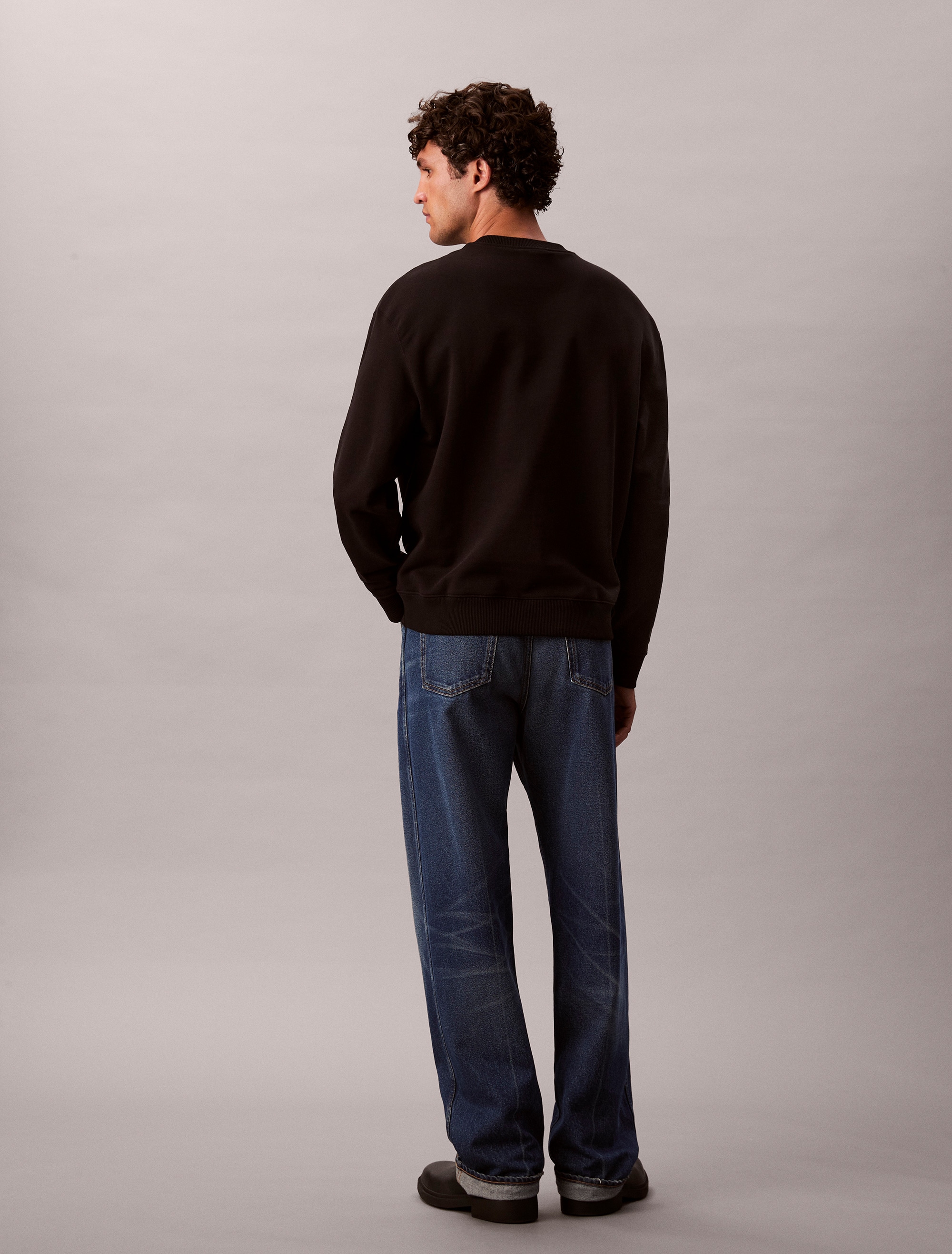 Calvin Klein Jeans Sweatshirt »LS EU 350TERRY MONOLOGO CN SWTSH«, Rundhalsausschnitt, regular fit
