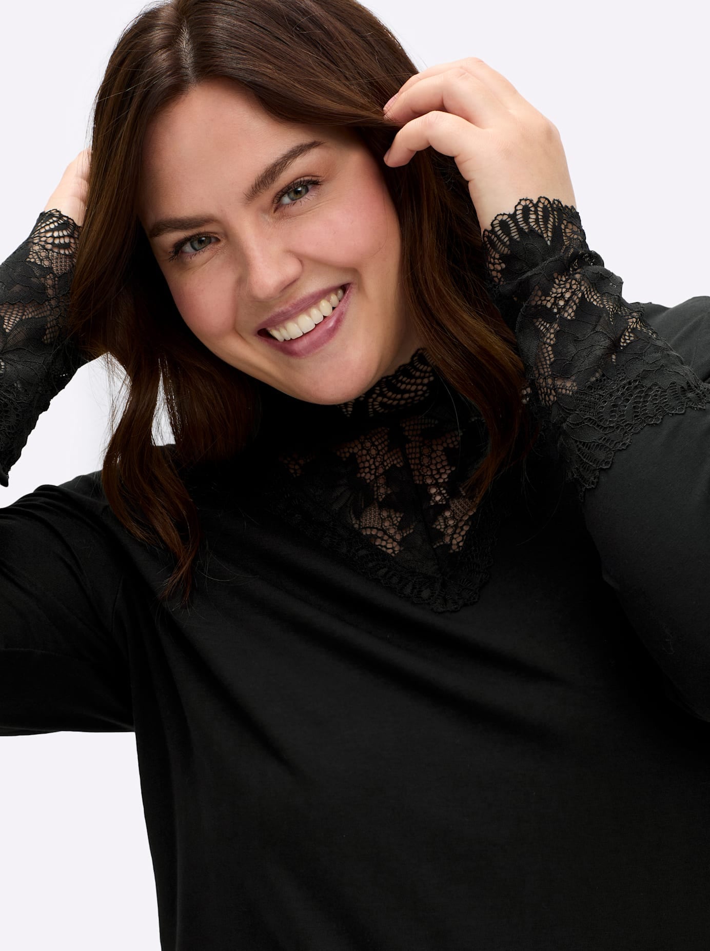 sheego by Joe Browns Stehkragenshirt »Shirt« 1 Stk. tlg.