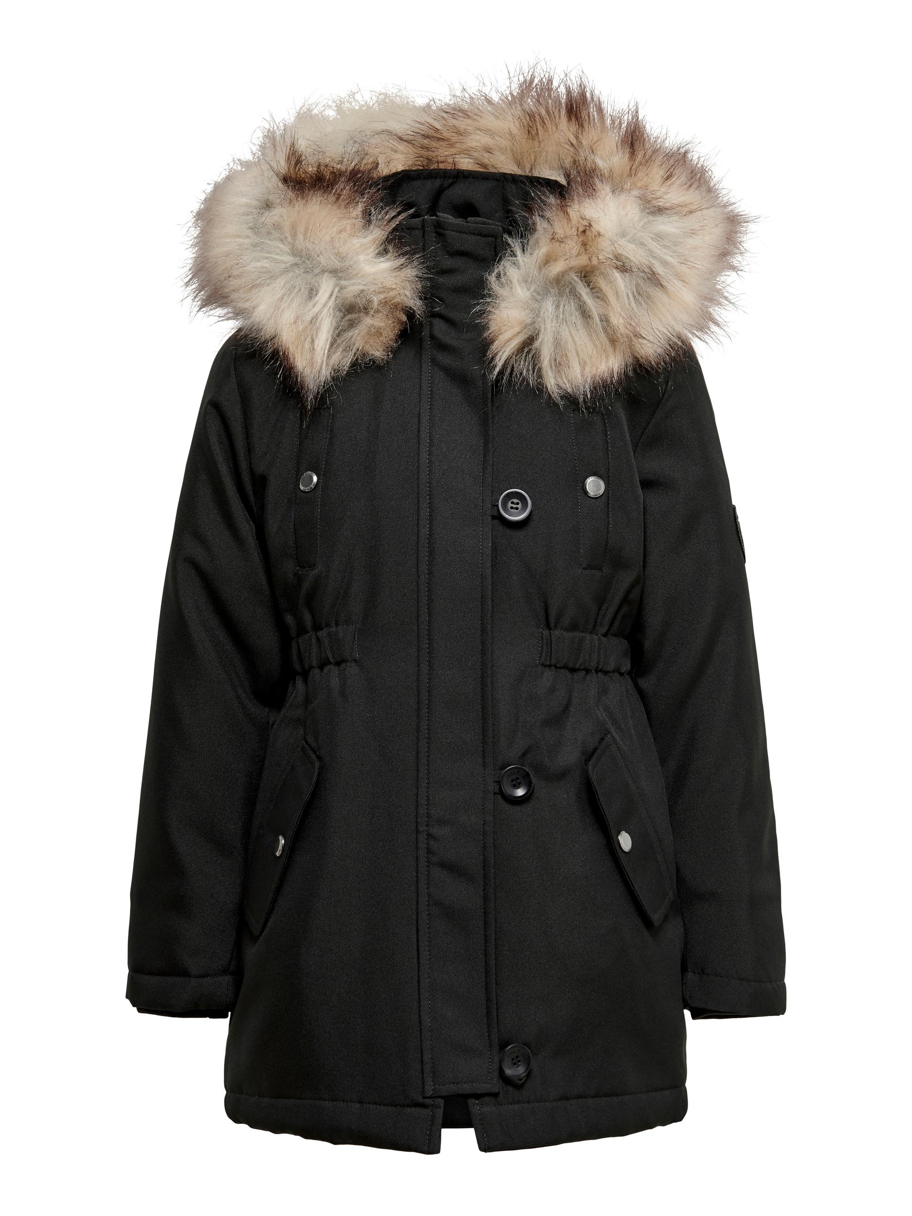 Image of KIDS ONLY Winterjacke "KOGIRIS FUR PARKA OTW" mit Kapuze mit elastischem Taillengummi