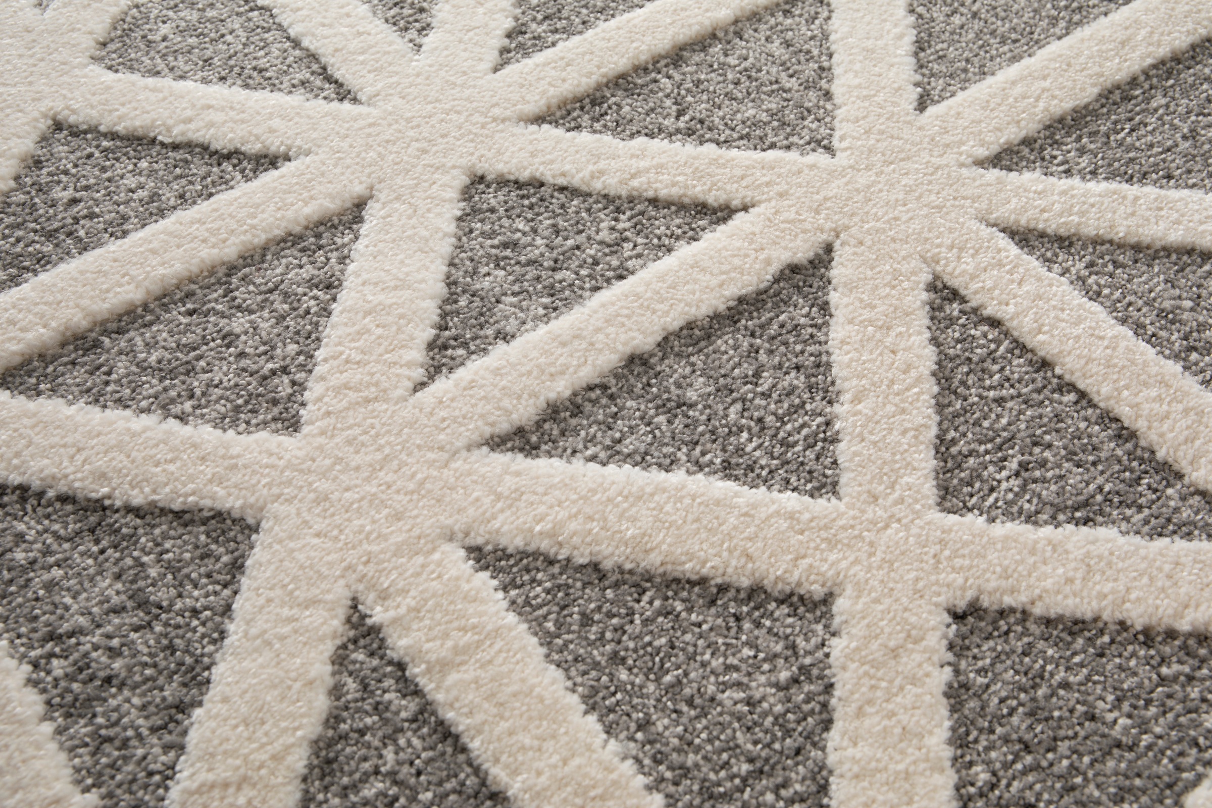 Image of Primaflor-Ideen in Textil Teppich "COSMO Geo, Made in Belgium" rechteckig 14 mm Höhe modernes Design, Hoch-Tief Effekt, weicher Flor