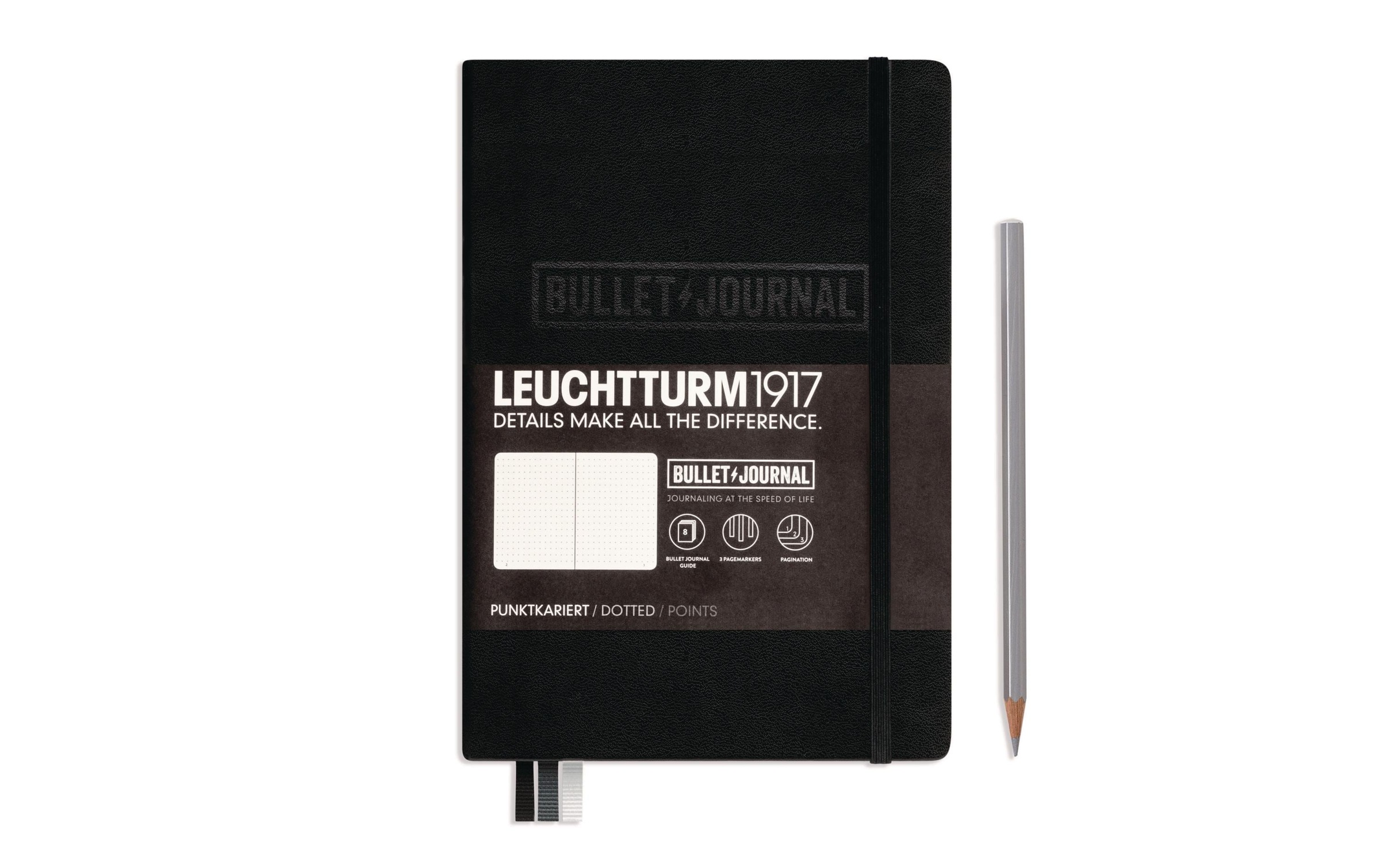 Notizblock »Leuchtturm B5, Uni, Schwa«, blanko