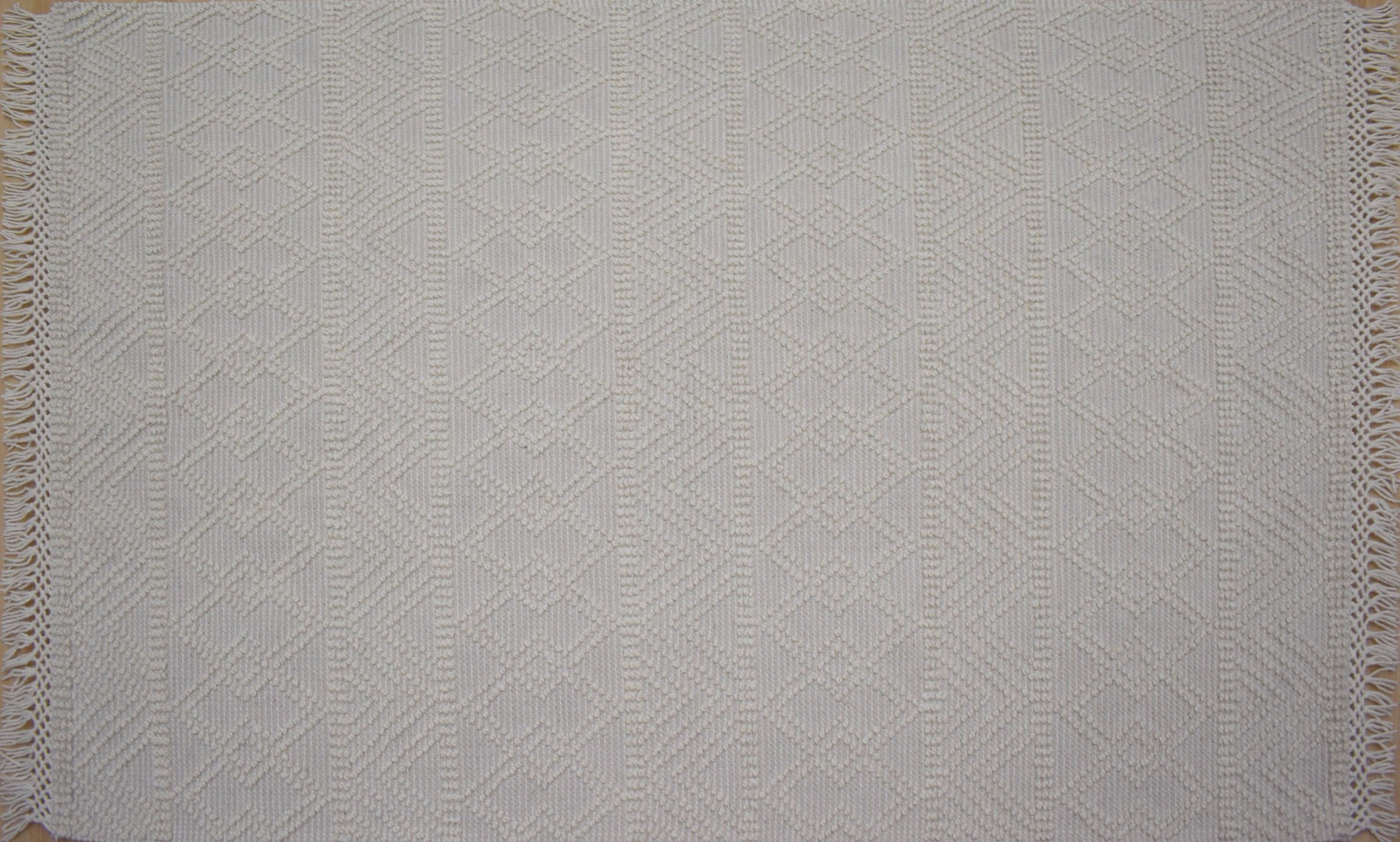 Image of my home Teppich »Vega«, rechteckig, 12 mm Höhe, mit Fransen, einfarbiger Wollteppich im Boho Stil, idealer Teppich für Schlafzimmer, Wohnzimmer, Esszimmer bei Ackermann Versand Schweiz